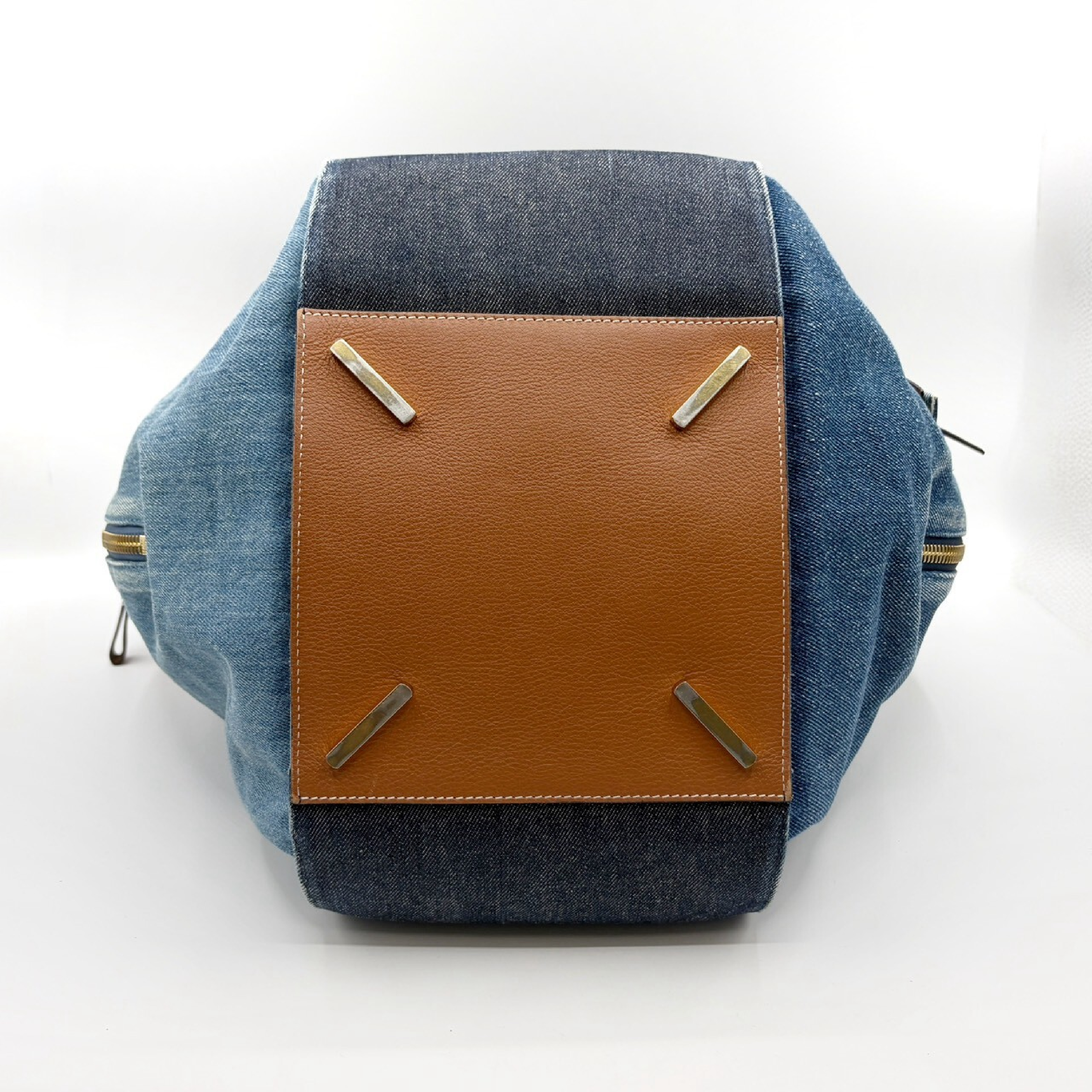 Hammock Medium Denim Leather Handbag — view 4