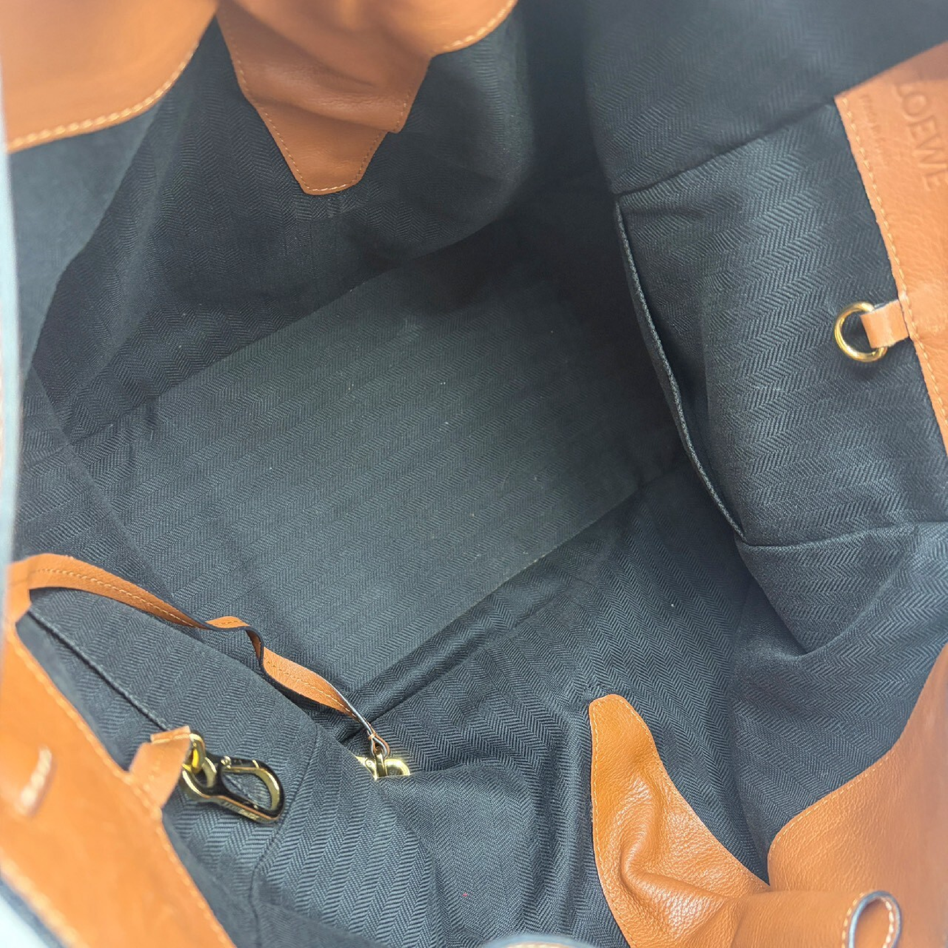 Hammock Medium Denim Leather Handbag — view 9