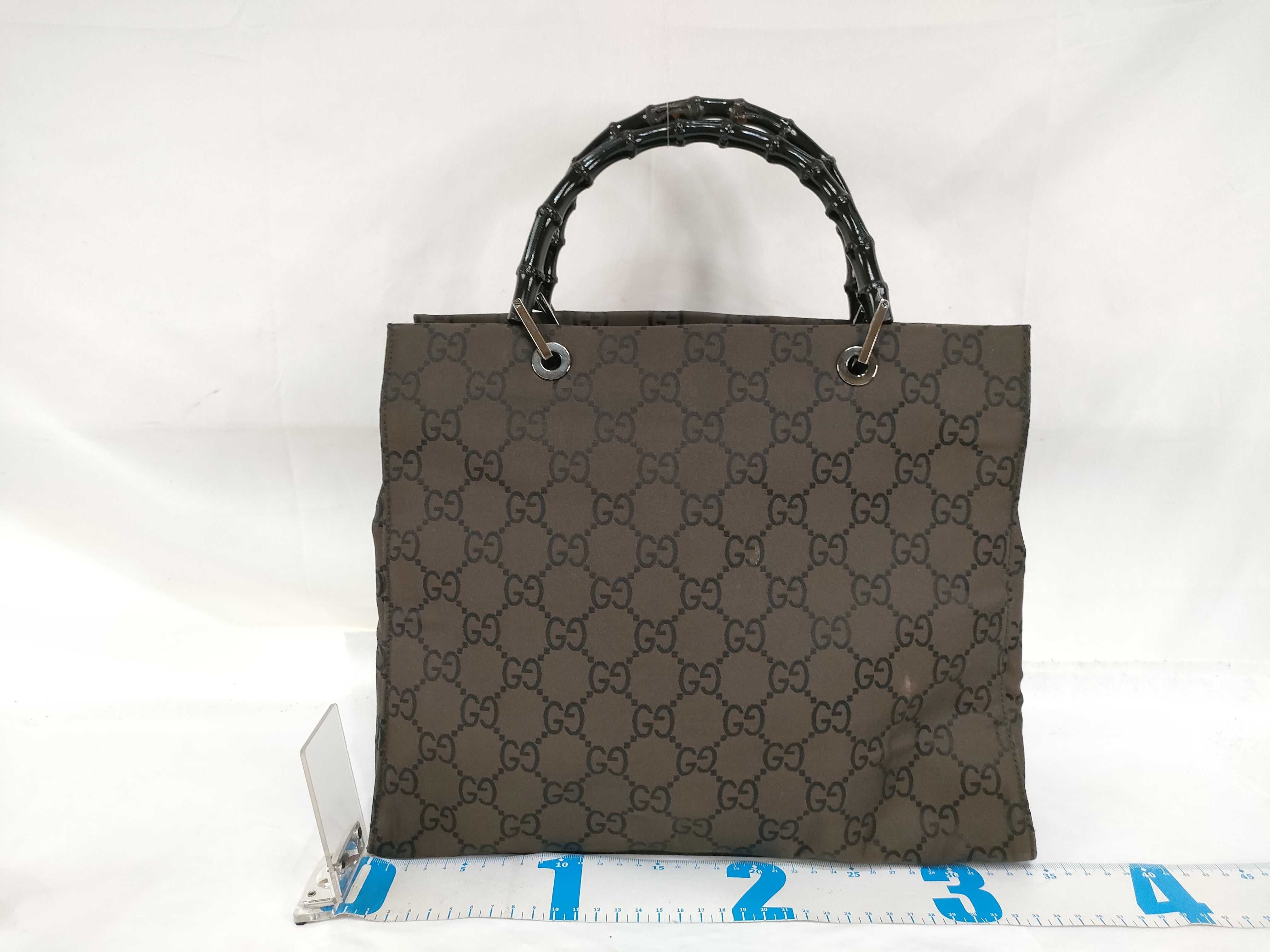 GG Gucci 002.1010 Handbag Tote Bag GG Nylon Brown Handbag — view 2