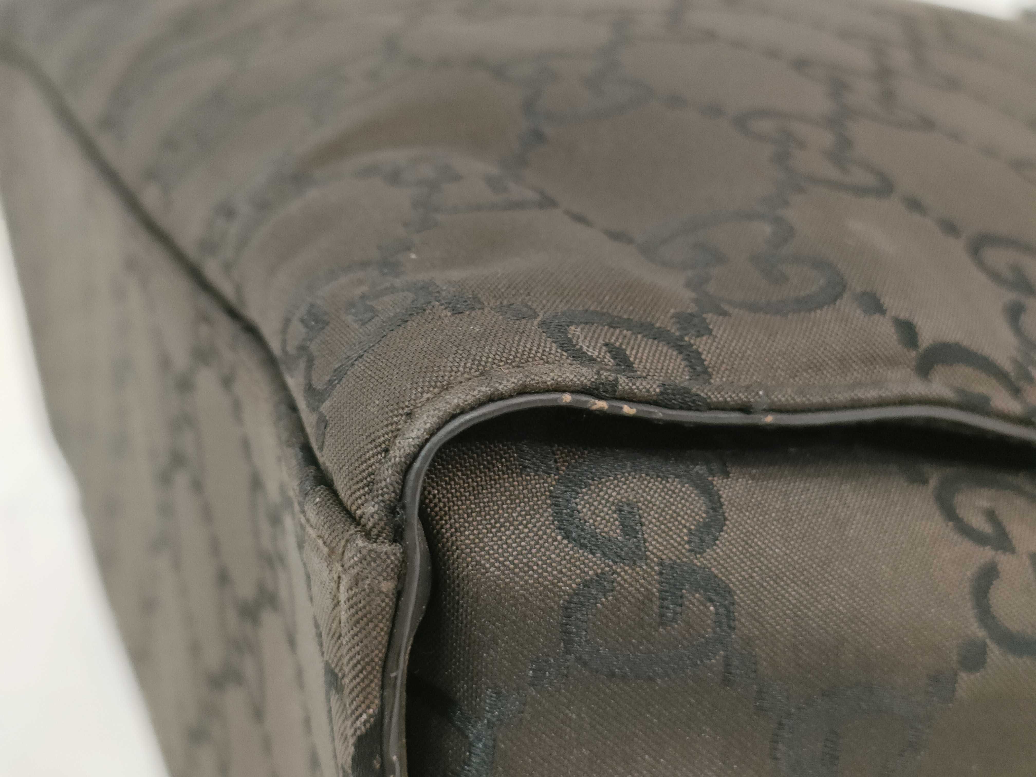 GG Gucci 002.1010 Handbag Tote Bag GG Nylon Brown Handbag — view 6