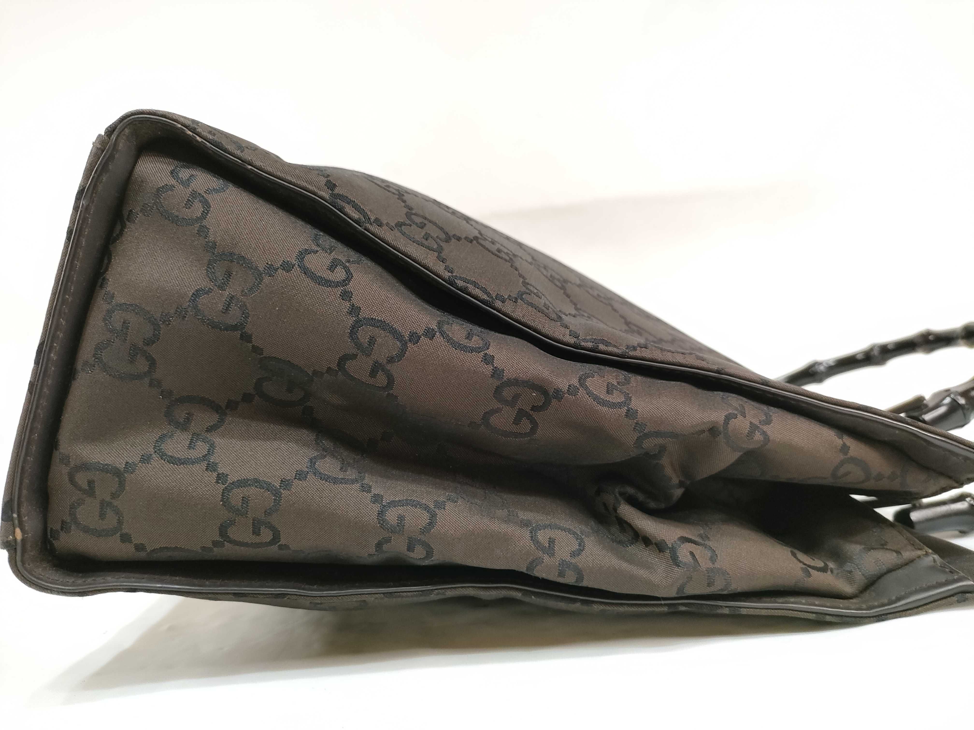 GG Gucci 002.1010 Handbag Tote Bag GG Nylon Brown Handbag — view 7