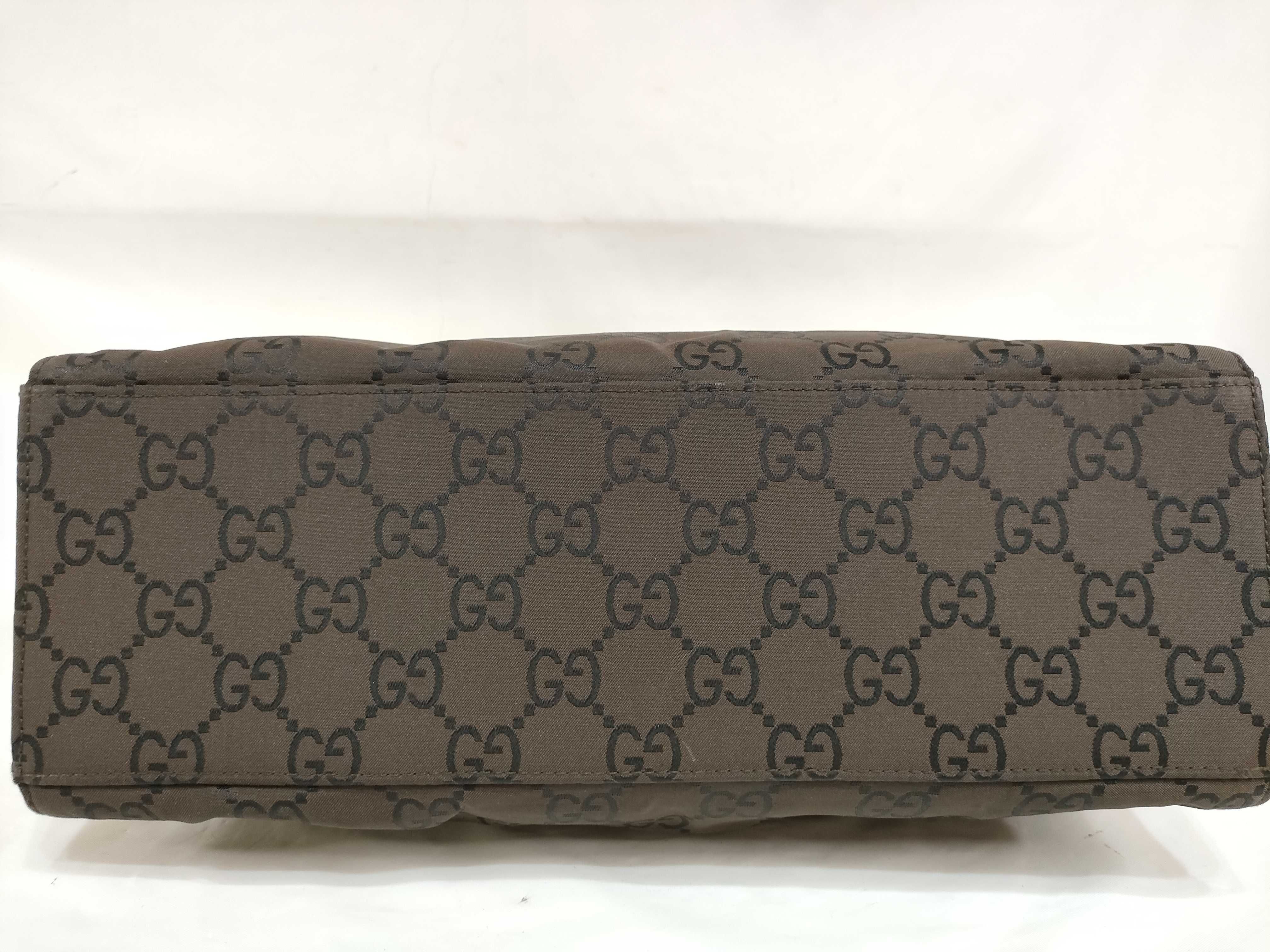 GG Gucci 002.1010 Handbag Tote Bag GG Nylon Brown Handbag — view 8