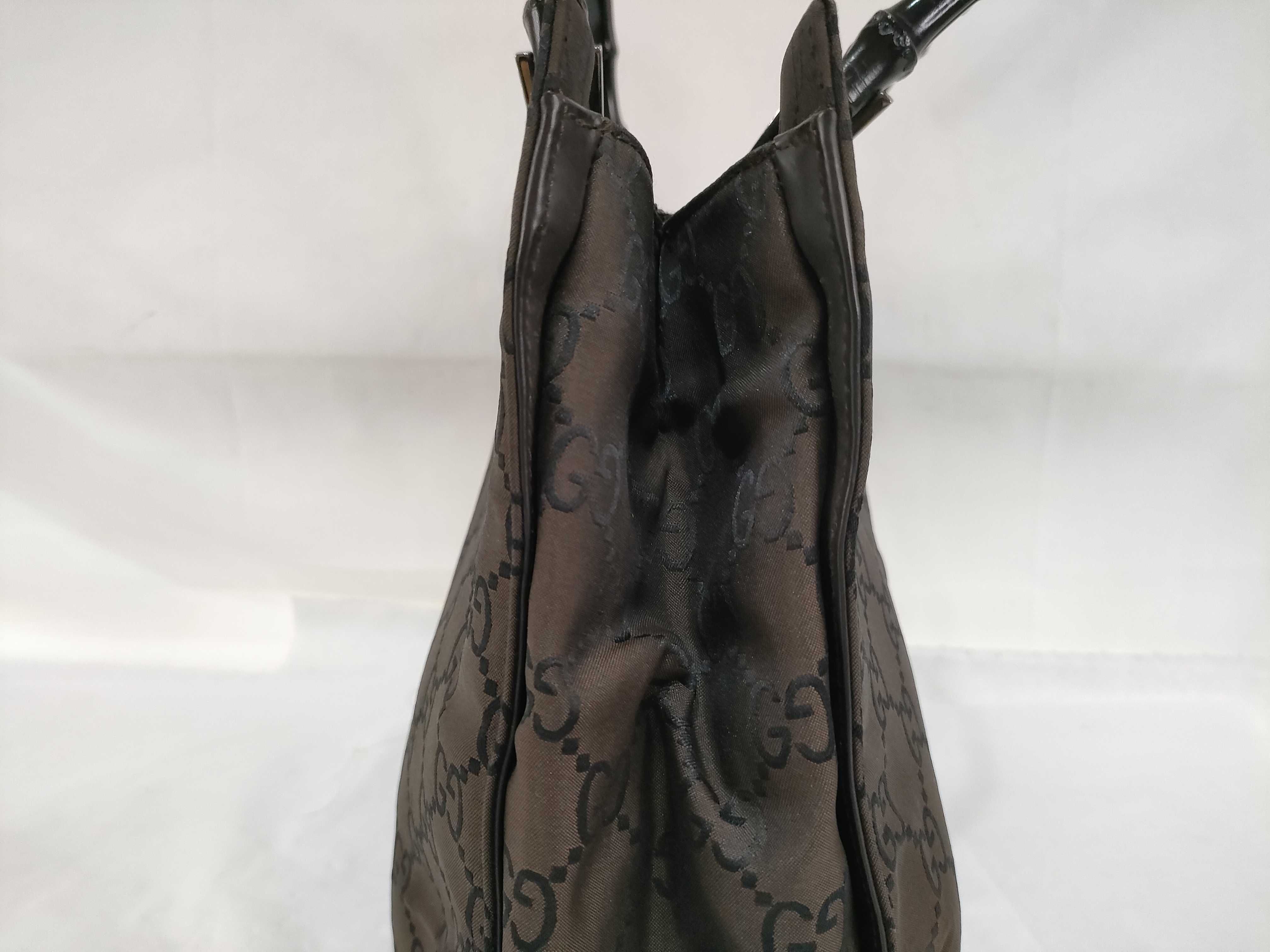 GG Gucci 002.1010 Handbag Tote Bag GG Nylon Brown Handbag — view 10