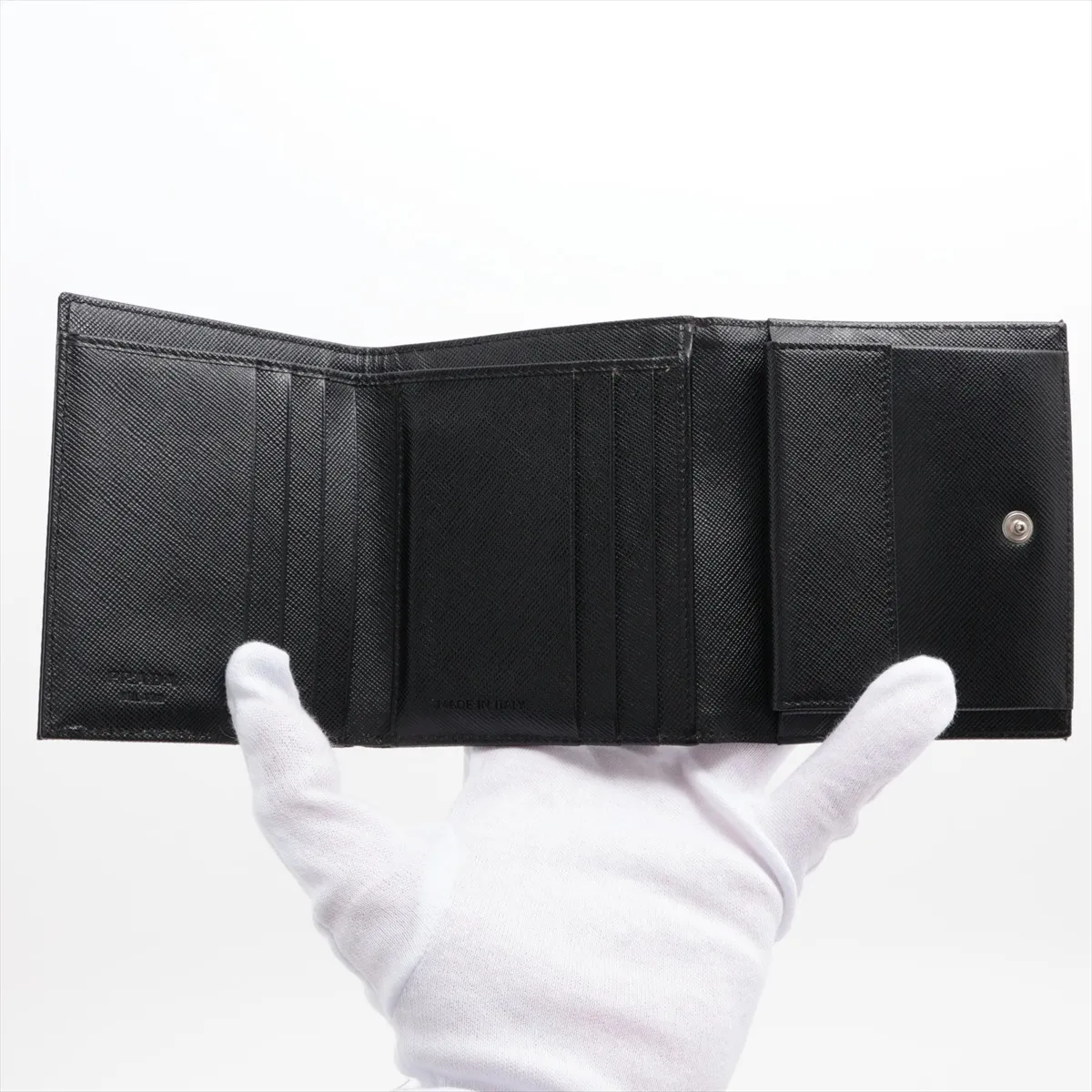 Tessuto Nylon Compact Wallet Black M176 — view 4