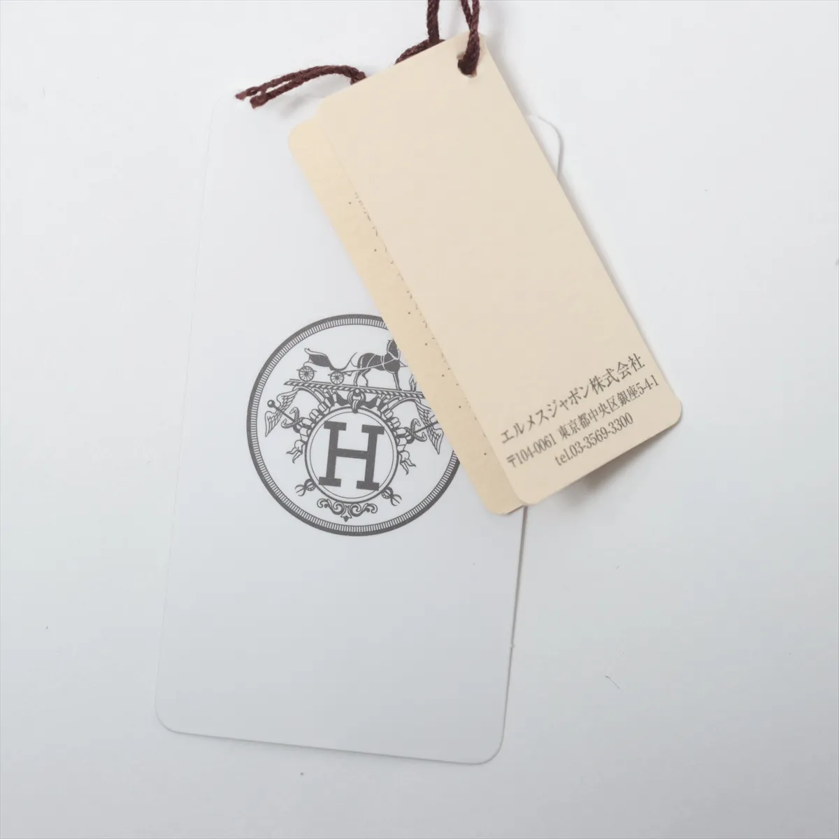 Carre 55 Brides de Gala Bandana Scarf, Silk, Khaki, with slight thread pulls and paper tag. — view 8