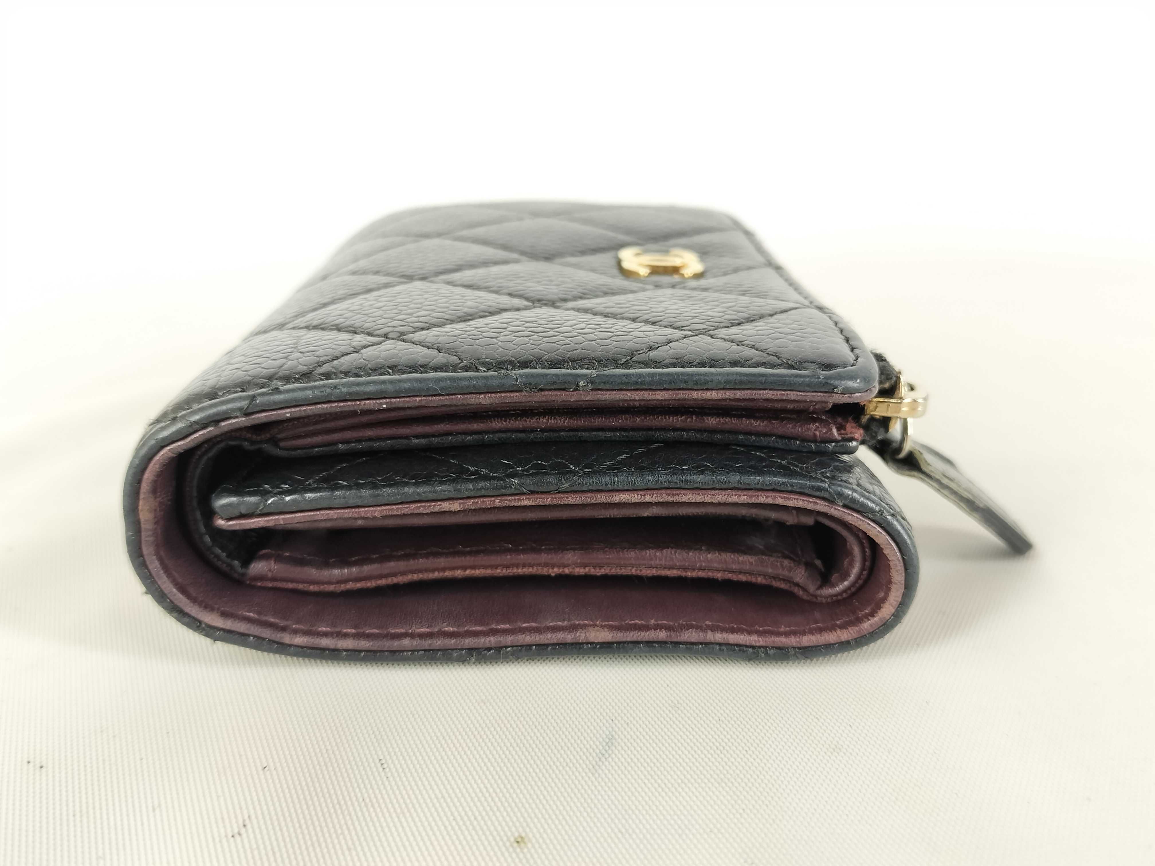 Caviar Skin Tri-fold Wallet — view 3