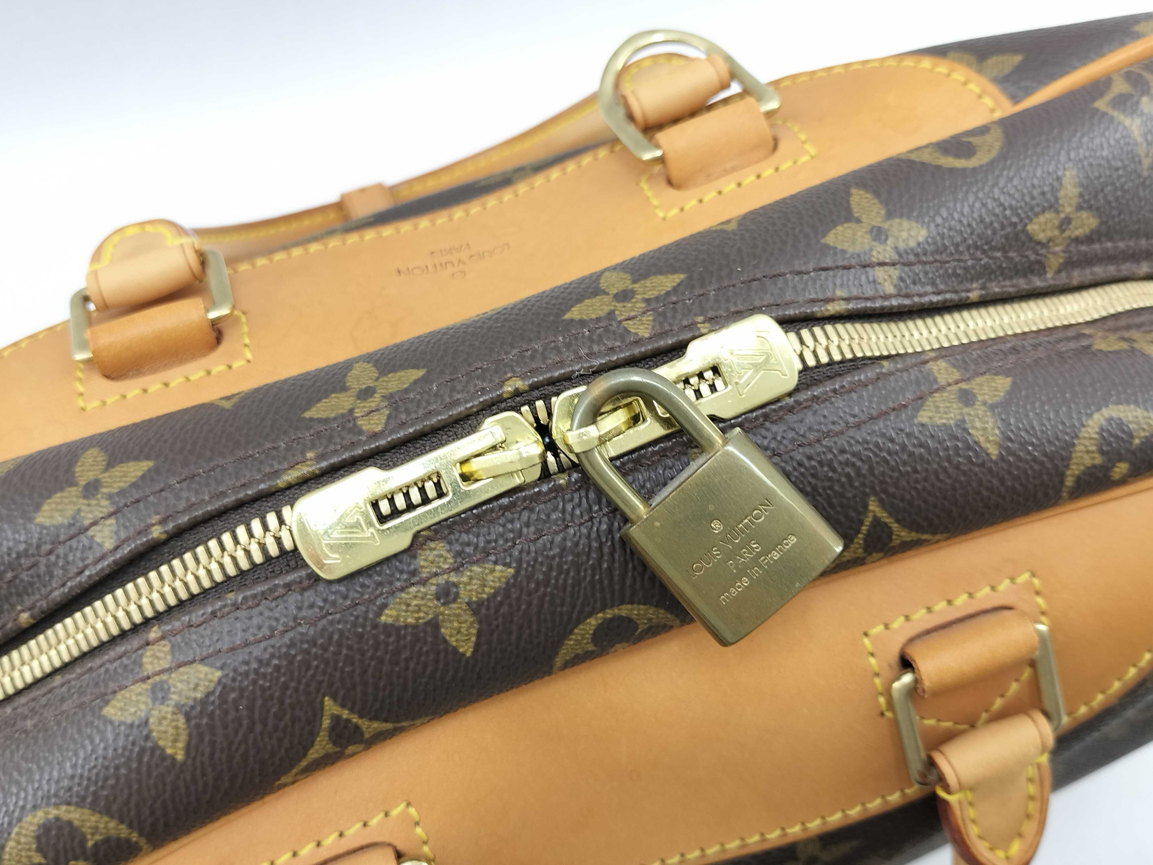 Monogram LOUIS_VUITTON M47270 Bowling Vanity MS0082 Handbag with dust bag, name tag, and padlock. — view 9