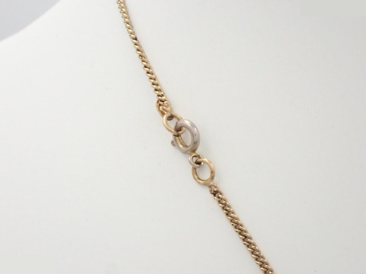Necklace, heart lock key, Coco Mark, gold, chain approximately 42cm — view 2