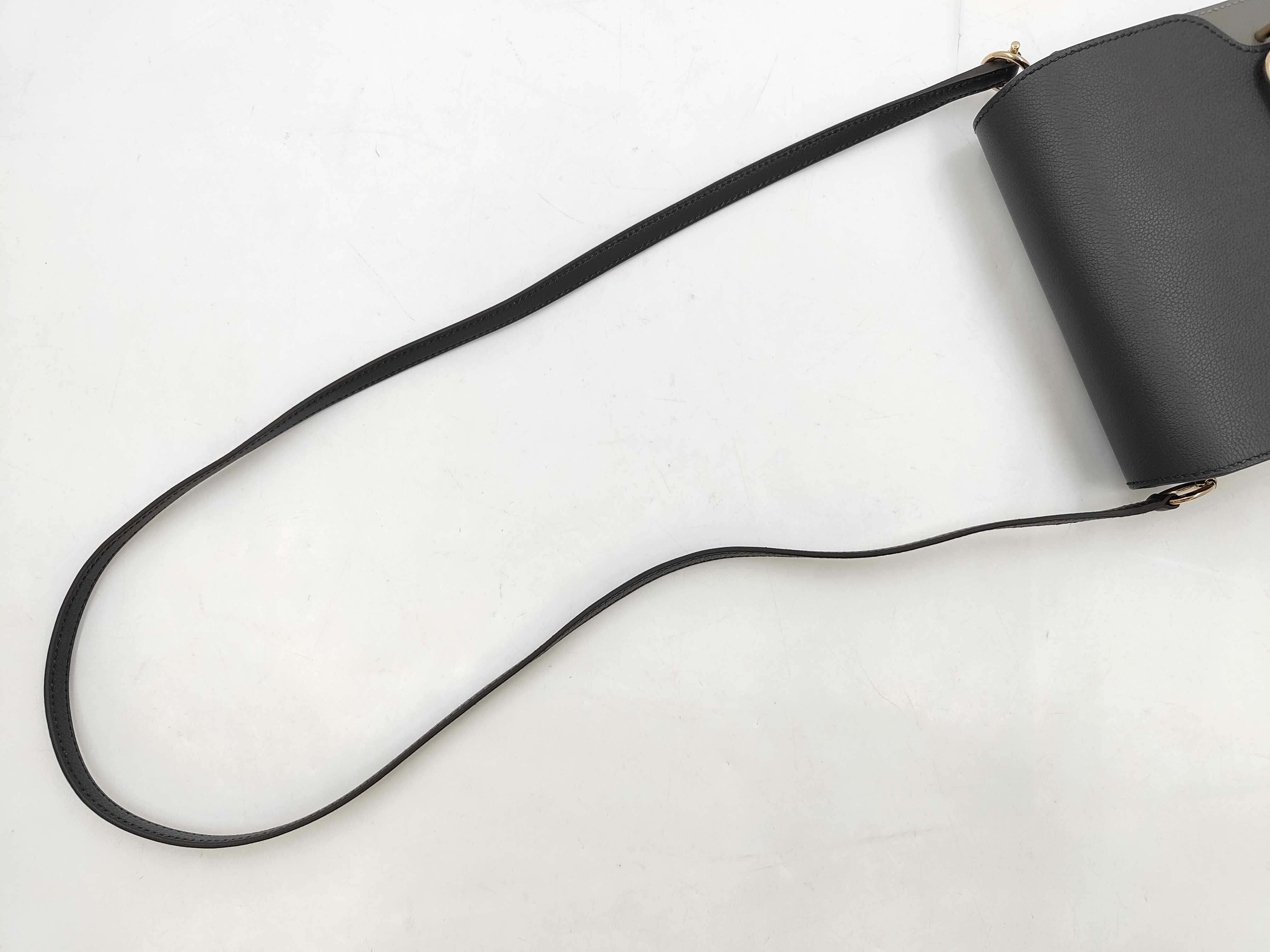 Sac Lauris Mini Bicolor Black x Gray B Stamp Shoulder Bag — view 5