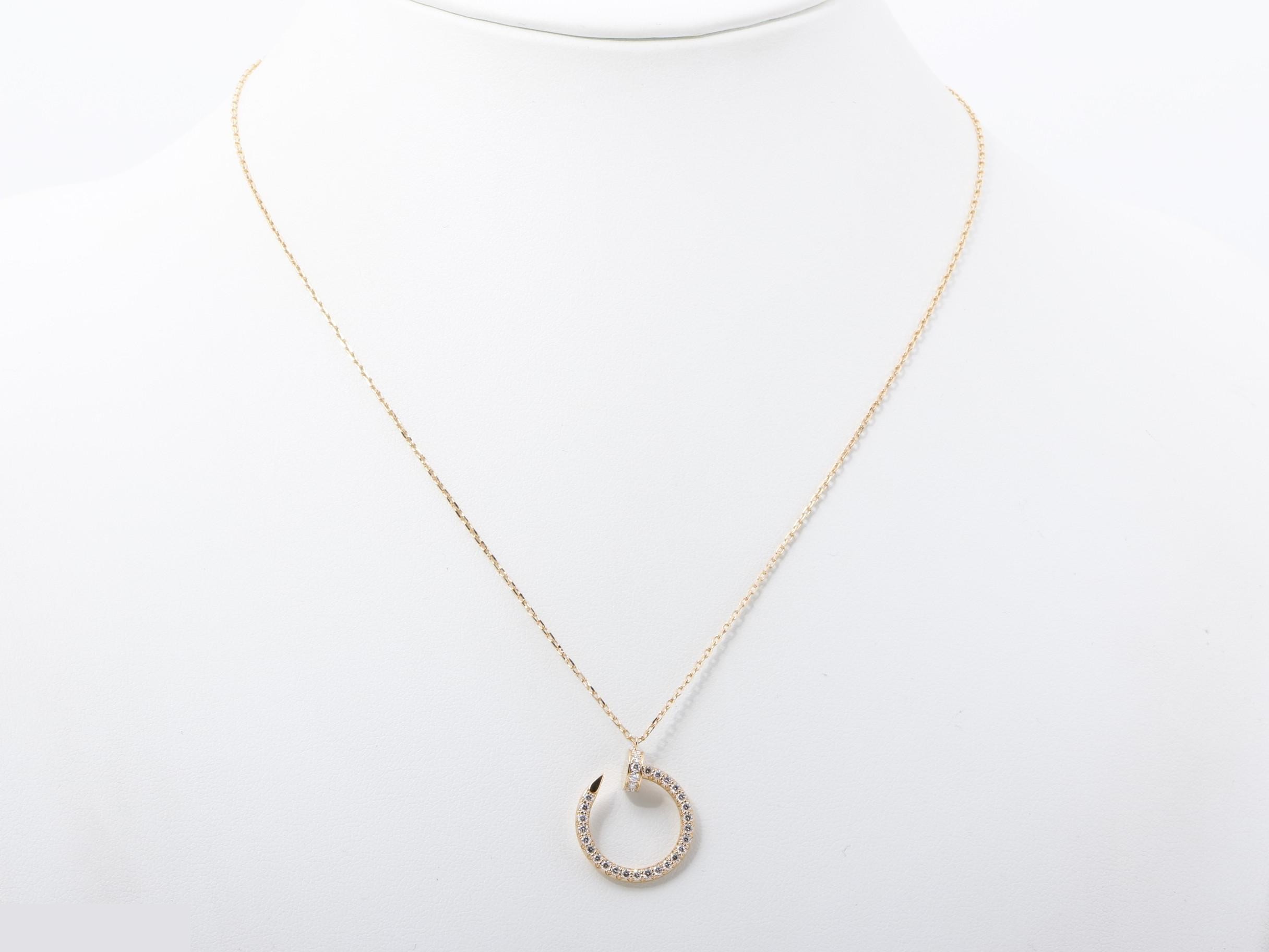 Juste un Clou, 750 rose gold, full diamond, 5.4g, chain approximately 45cm. — view 6