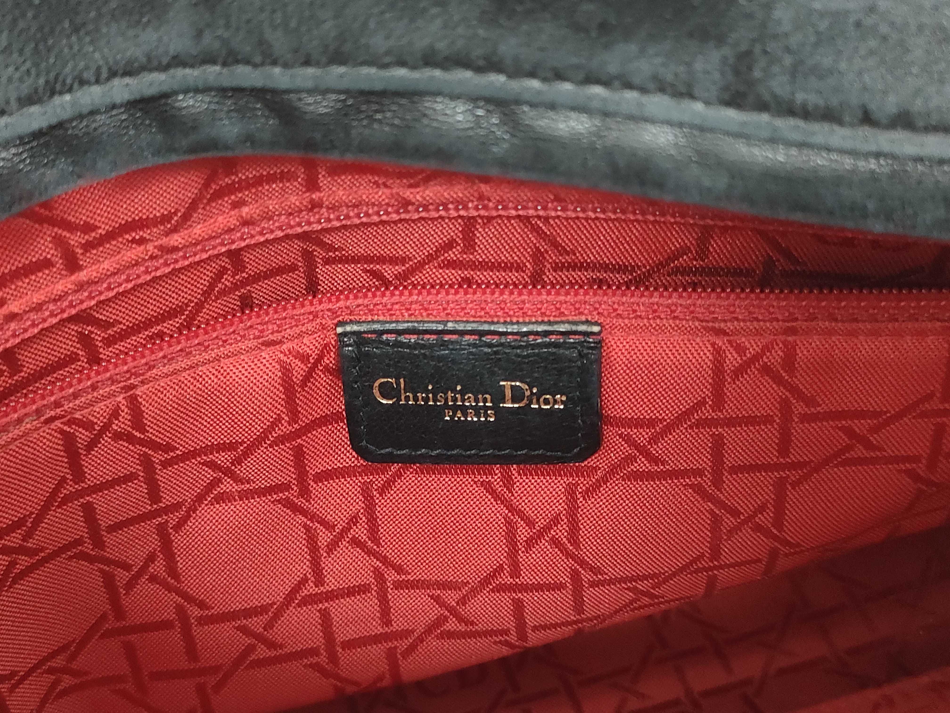 Lady Dior Cannage Leather Black Handbag (VO8271) Handbag — view 12