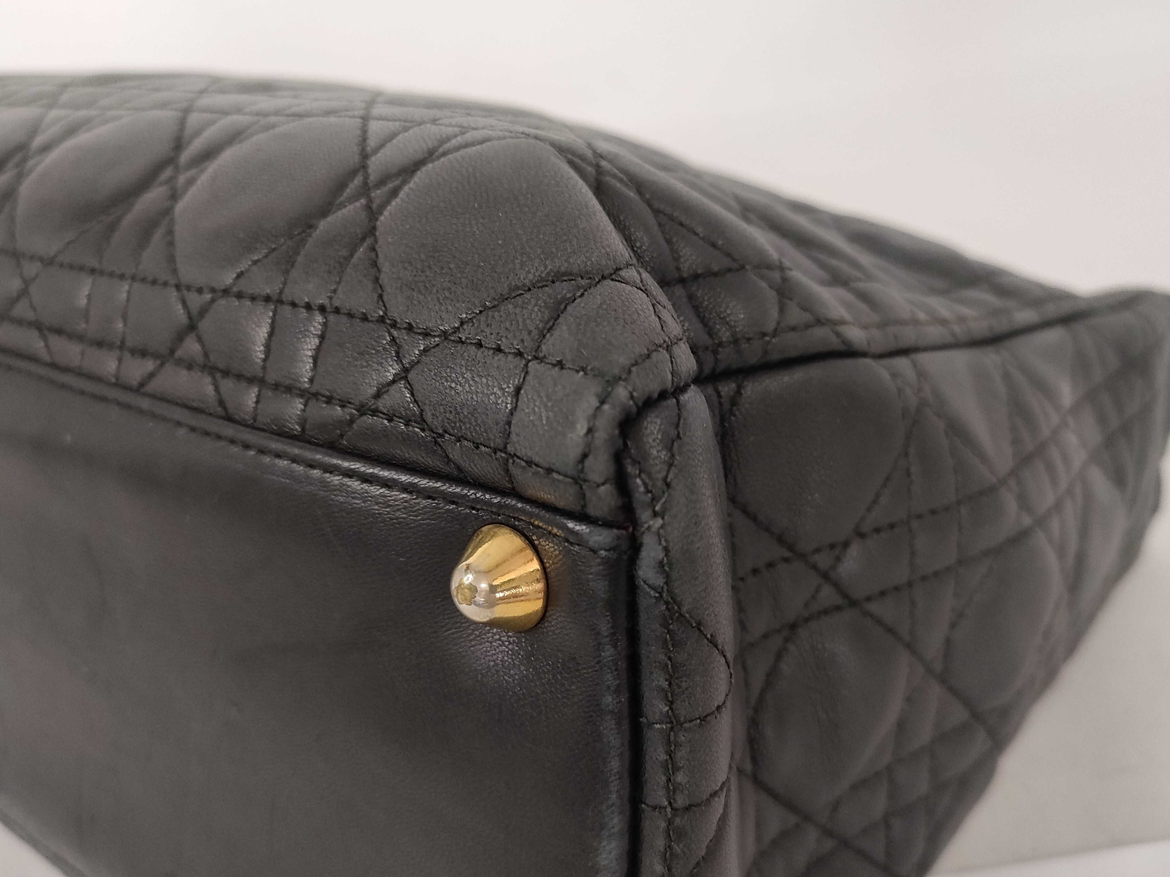 Lady Dior Cannage Leather Black Handbag (VO8271) Handbag — view 6
