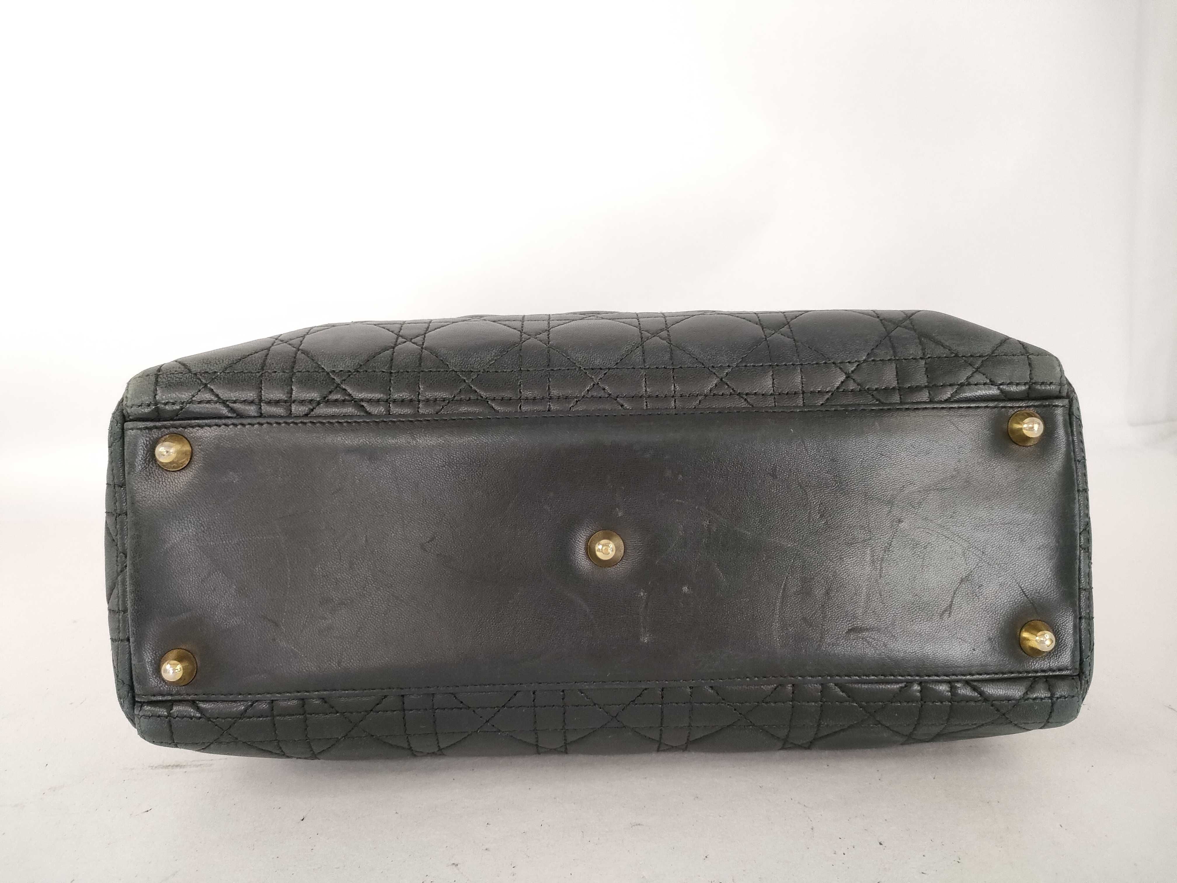 Lady Dior Cannage Leather Black Handbag (VO8271) Handbag — view 7