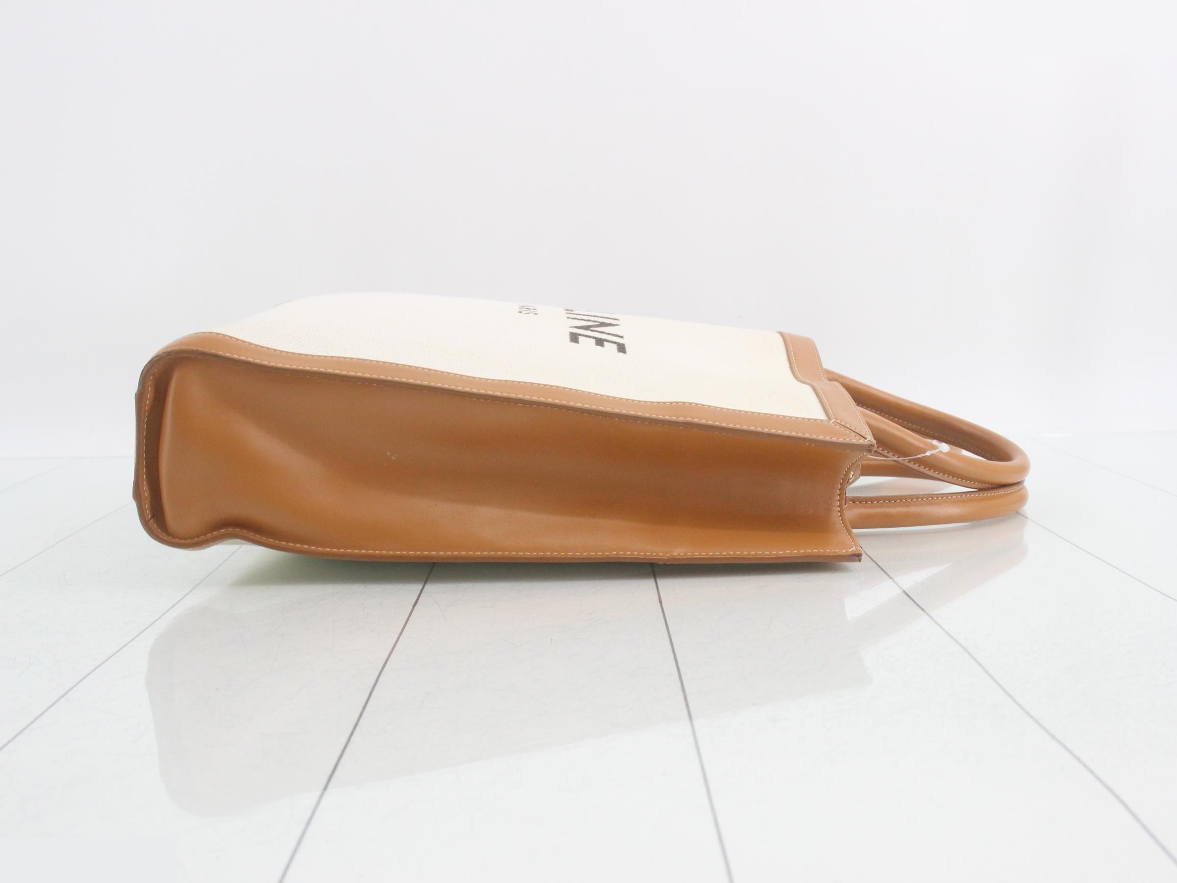 Small Vertical Cabas Canvas/Leather 2-Way Shoulder — view 3
