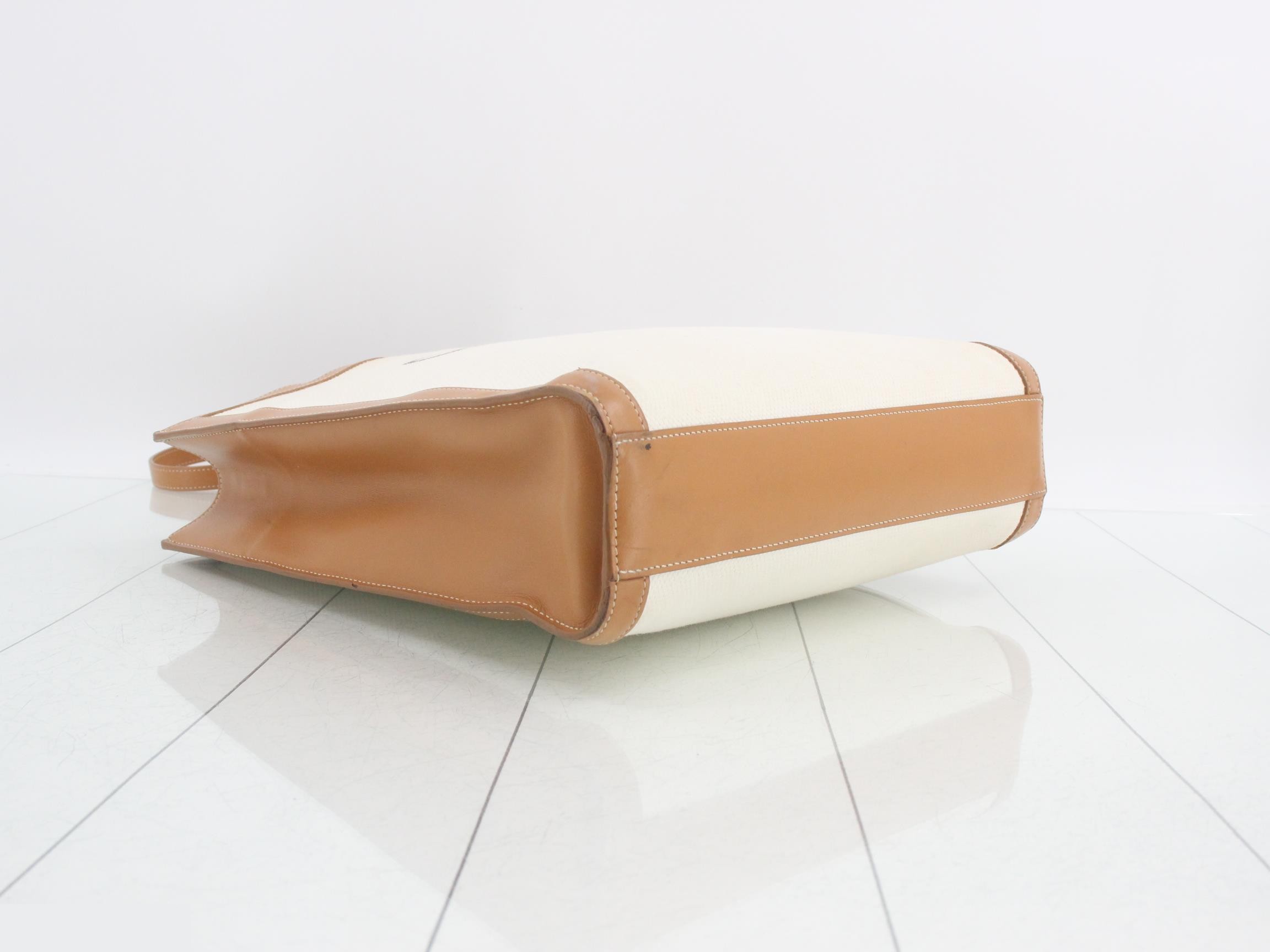 Small Vertical Cabas Canvas/Leather 2-Way Shoulder — view 5
