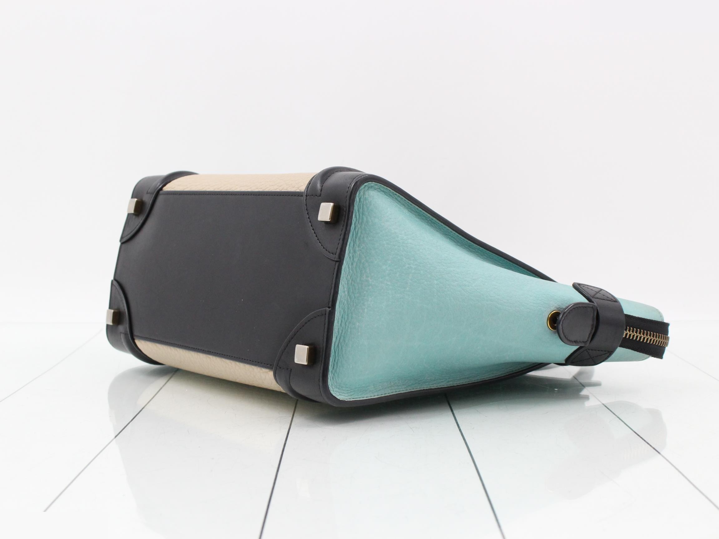 Luggage Micro Shopper Leather Handbag — view 6