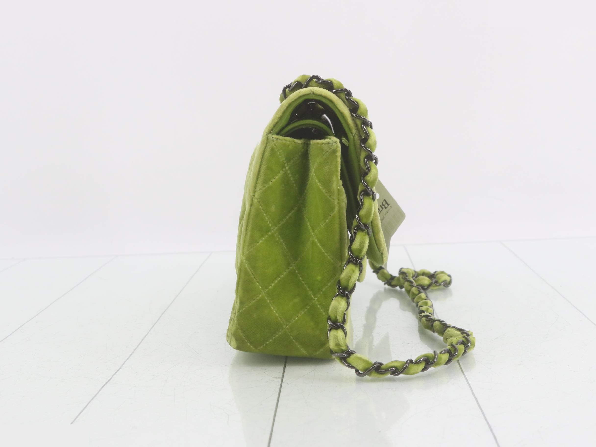 Matelassé Velvet Double Flap Double Chain Shoulder Bag — view 4