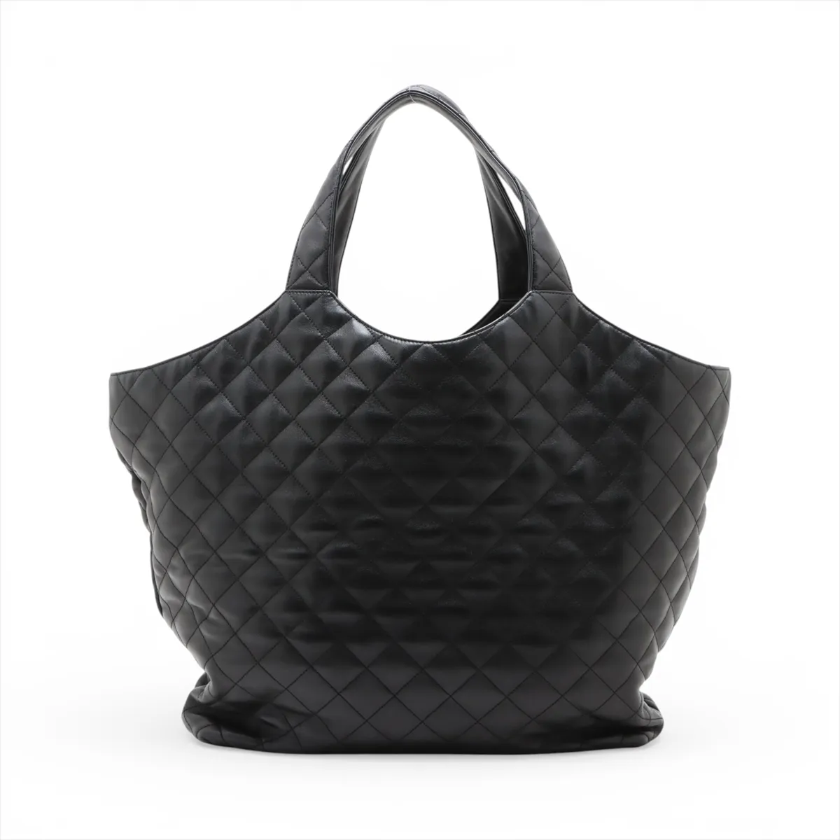 Icare Leather Tote Bag, Black, 698651 — view 2