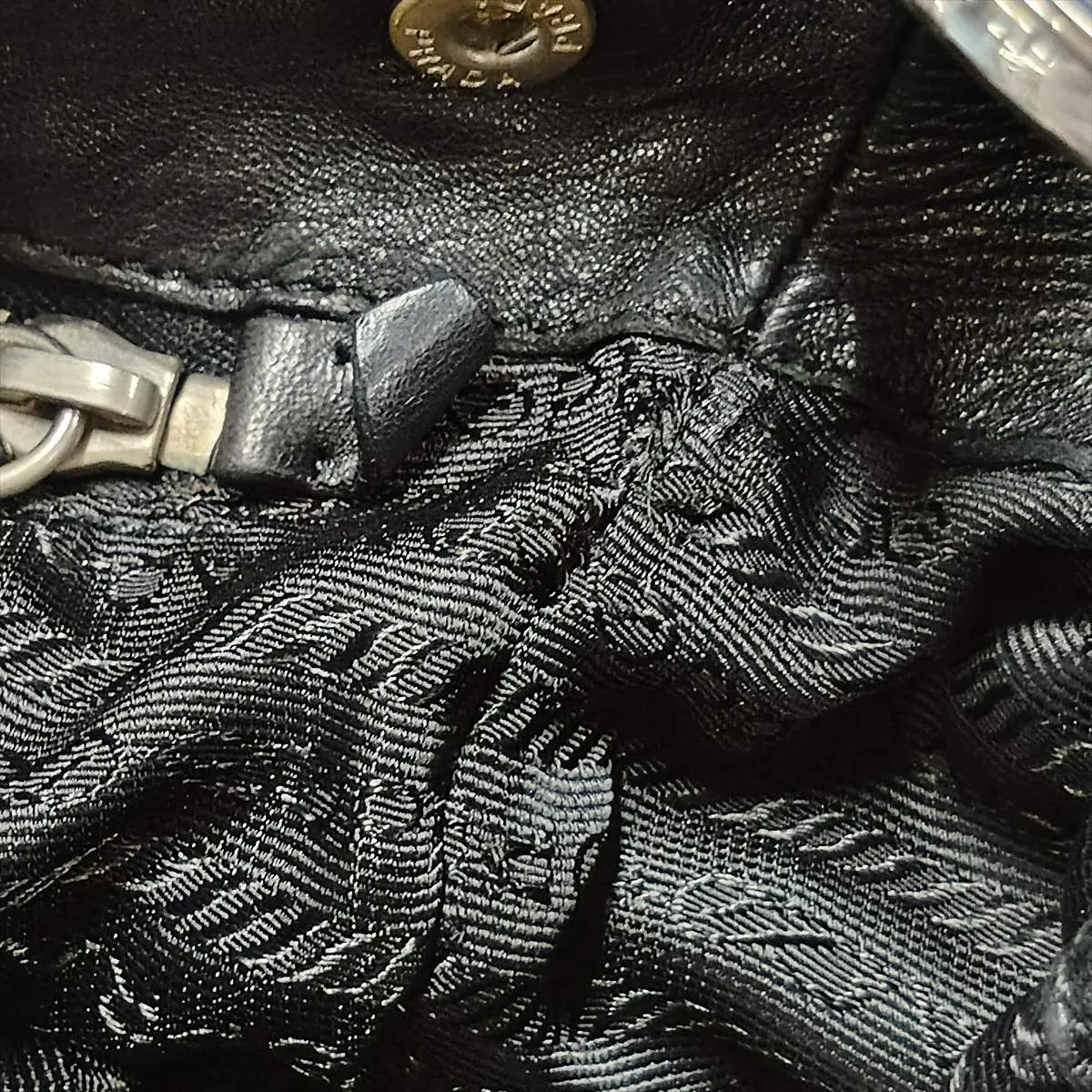 Leather Shoulder Bag, Black — view 13