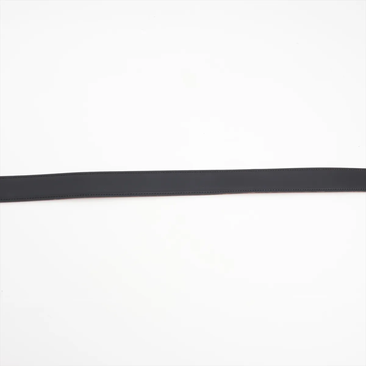 H Belt C Stamped: 1999 Belt 95 Leather Brown x Black Bruises — view 4