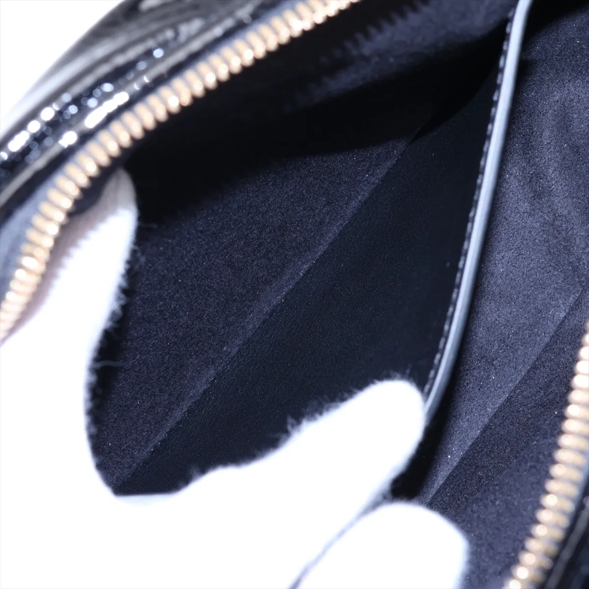 GG Marmont Patent Leather Chain Shoulder Bag, Black 802448 — view 7