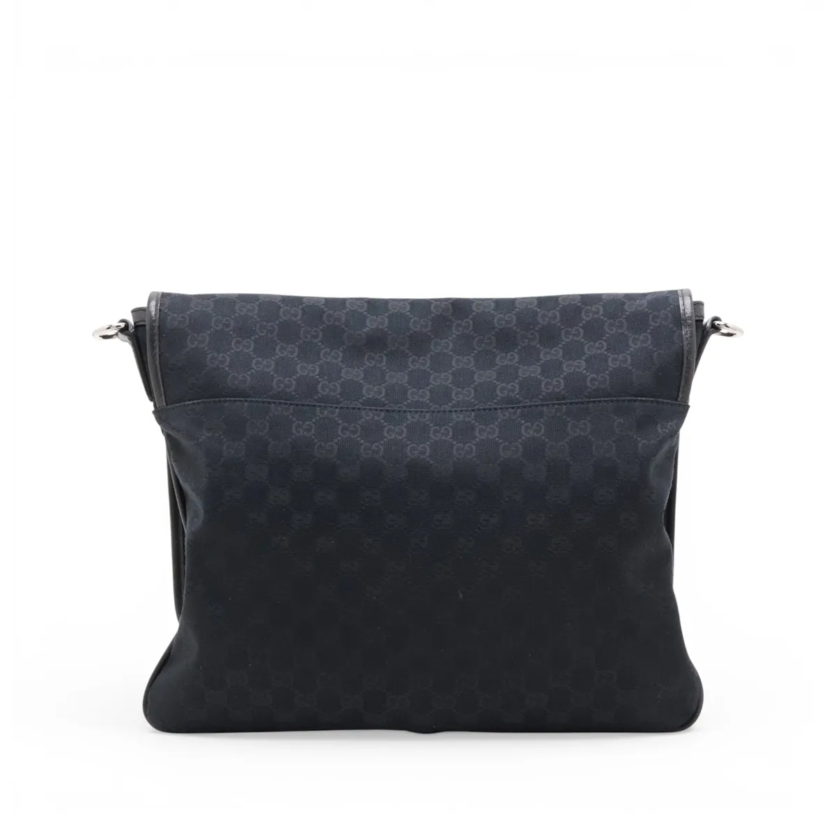 GG Canvas x Leather Shoulder Bag Black 180686 — view 2