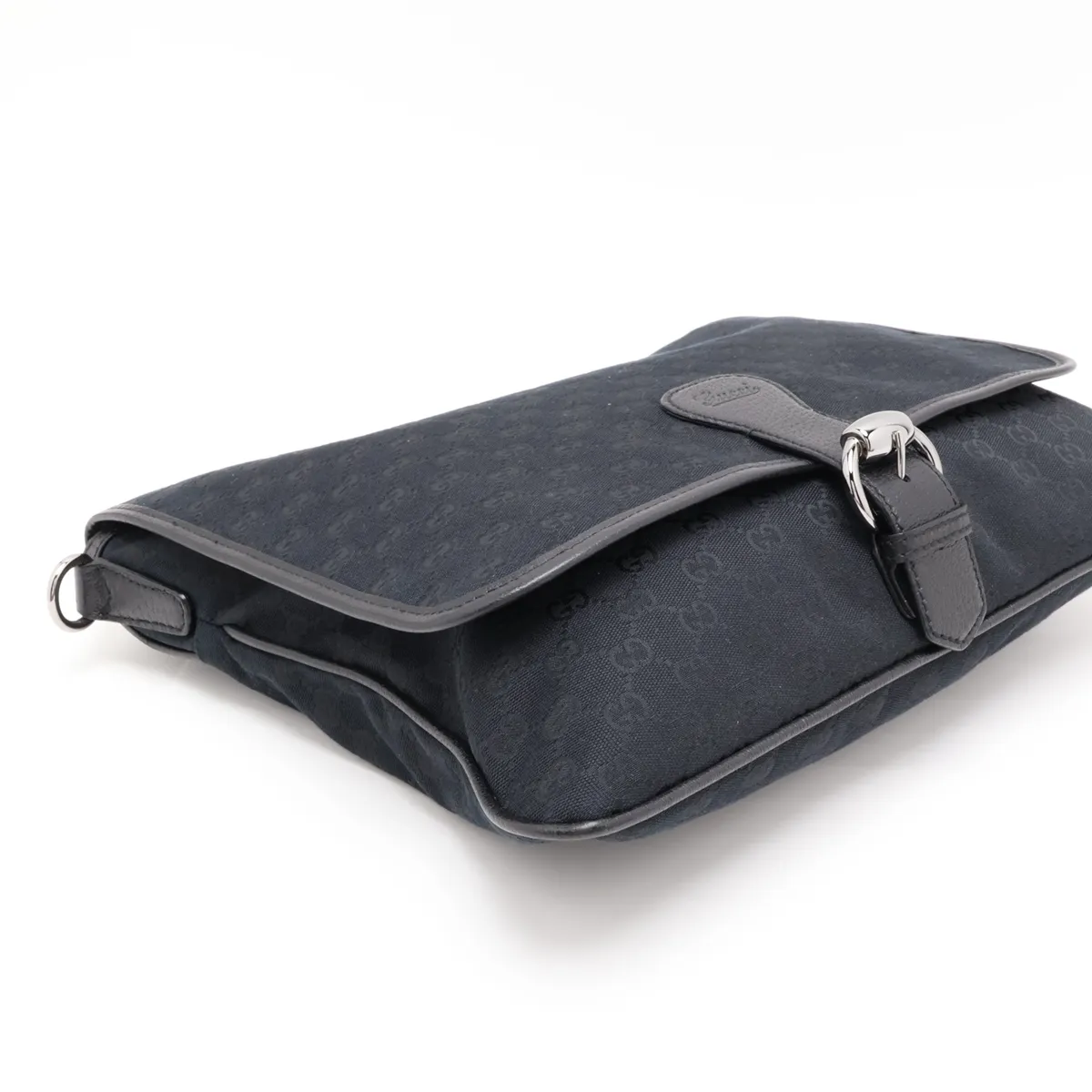 GG Canvas x Leather Shoulder Bag Black 180686 — view 4