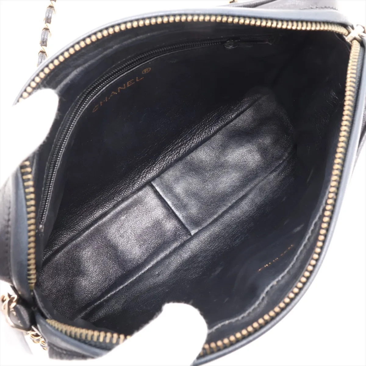 Matelassé Lambskin Chain Shoulder Bag with Fringe, Black with Gold Hardware, 0891243 (Serial Number 0) — view 6