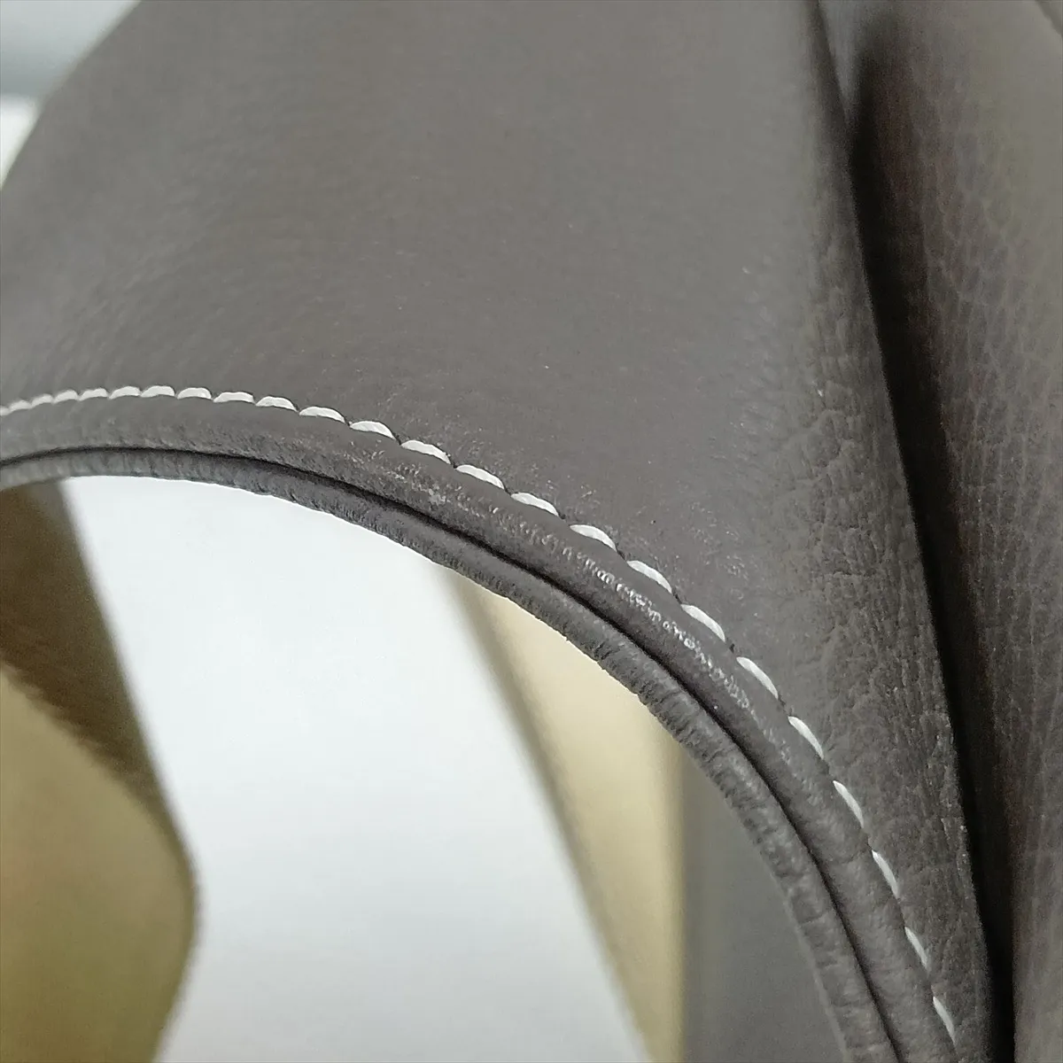 Saddle Leather Body Bag, Gray — view 9