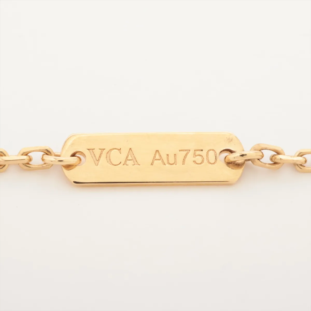 Vintage Alhambra Malachite Necklace, 750 (Yellow Gold), 5.4g, JA237226. Hallmark — view 4