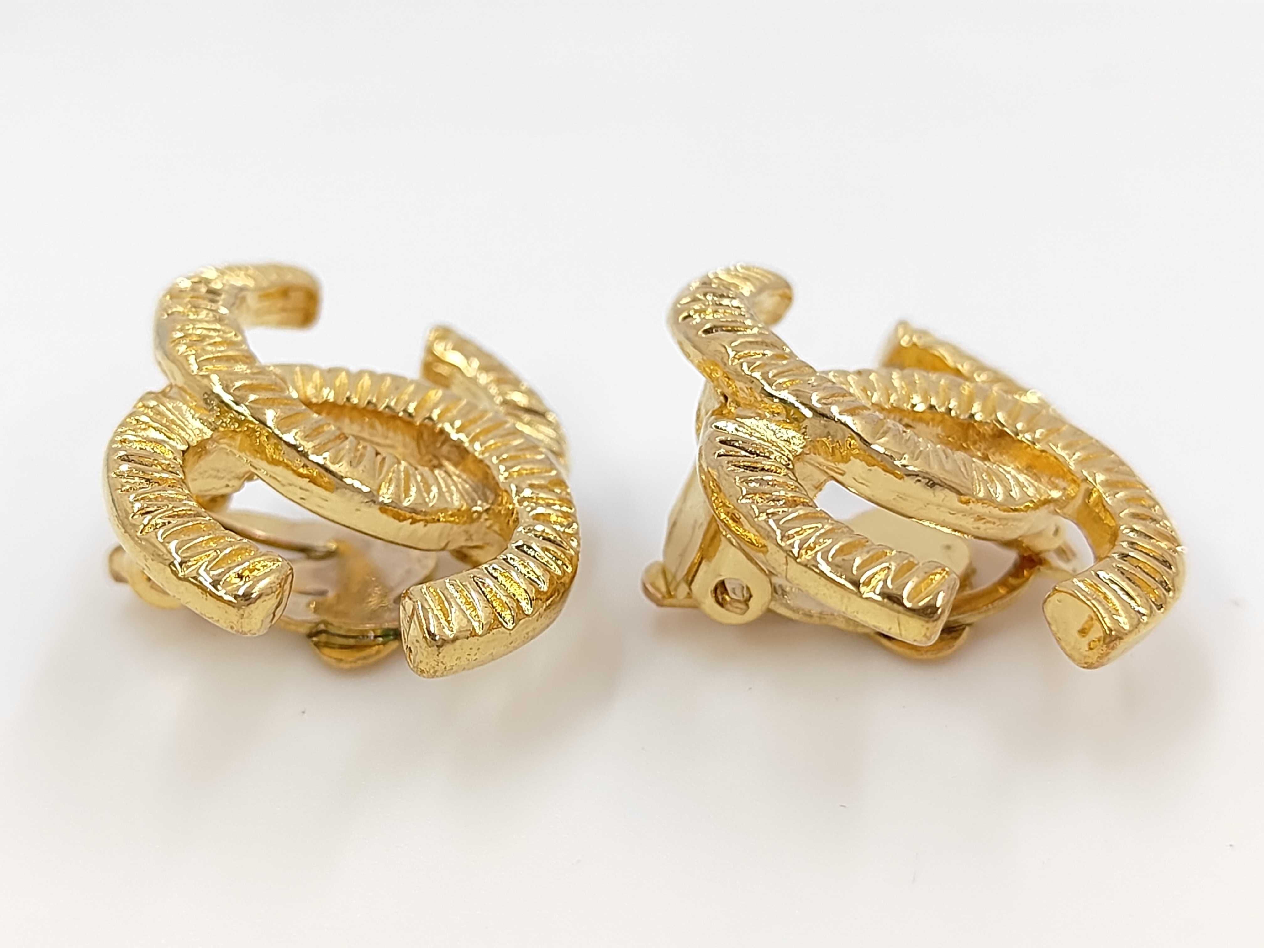 Coco Mark Earrings, Gold, 93P — view 2
