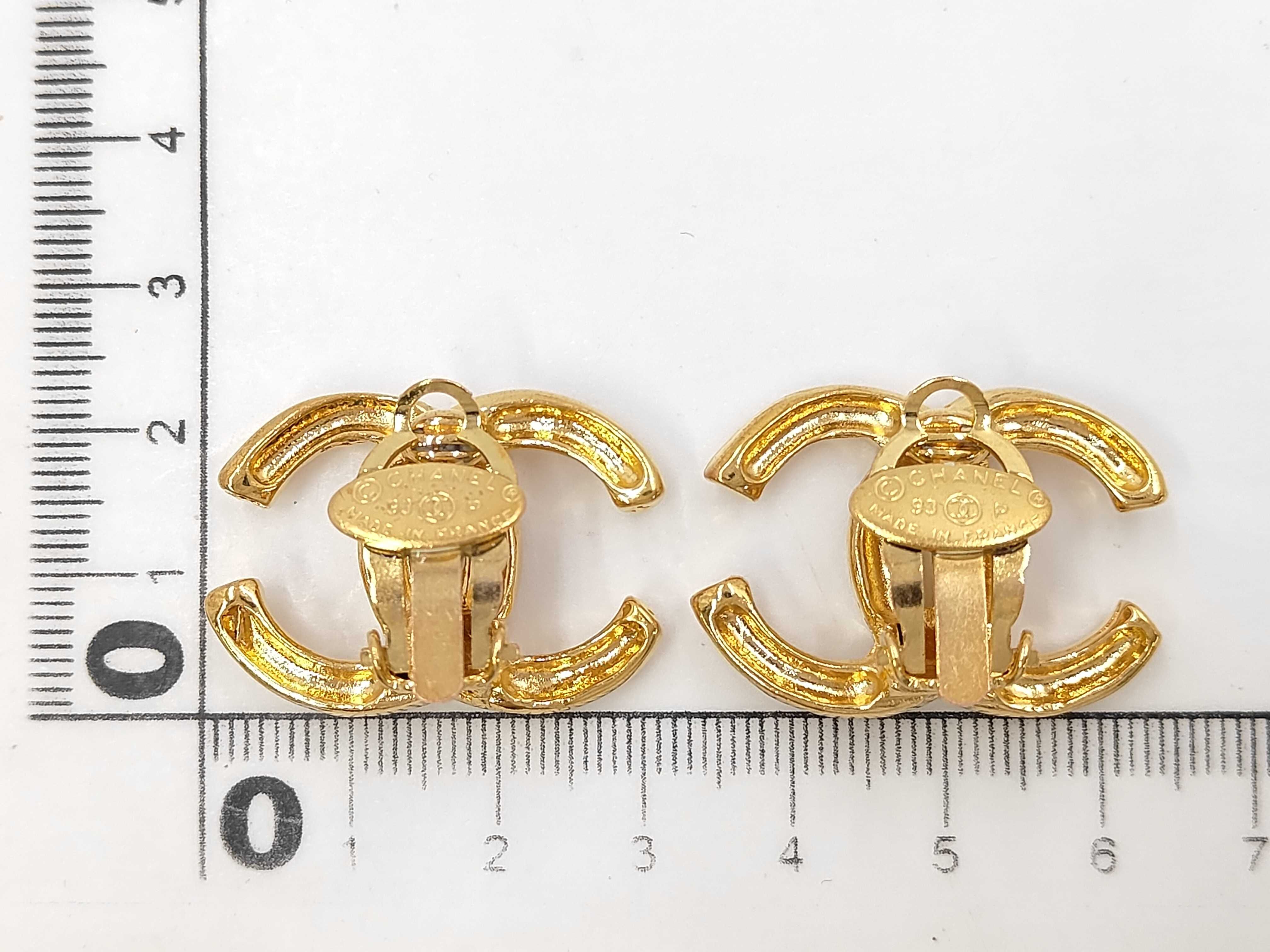 Coco Mark Earrings, Gold, 93P — view 3