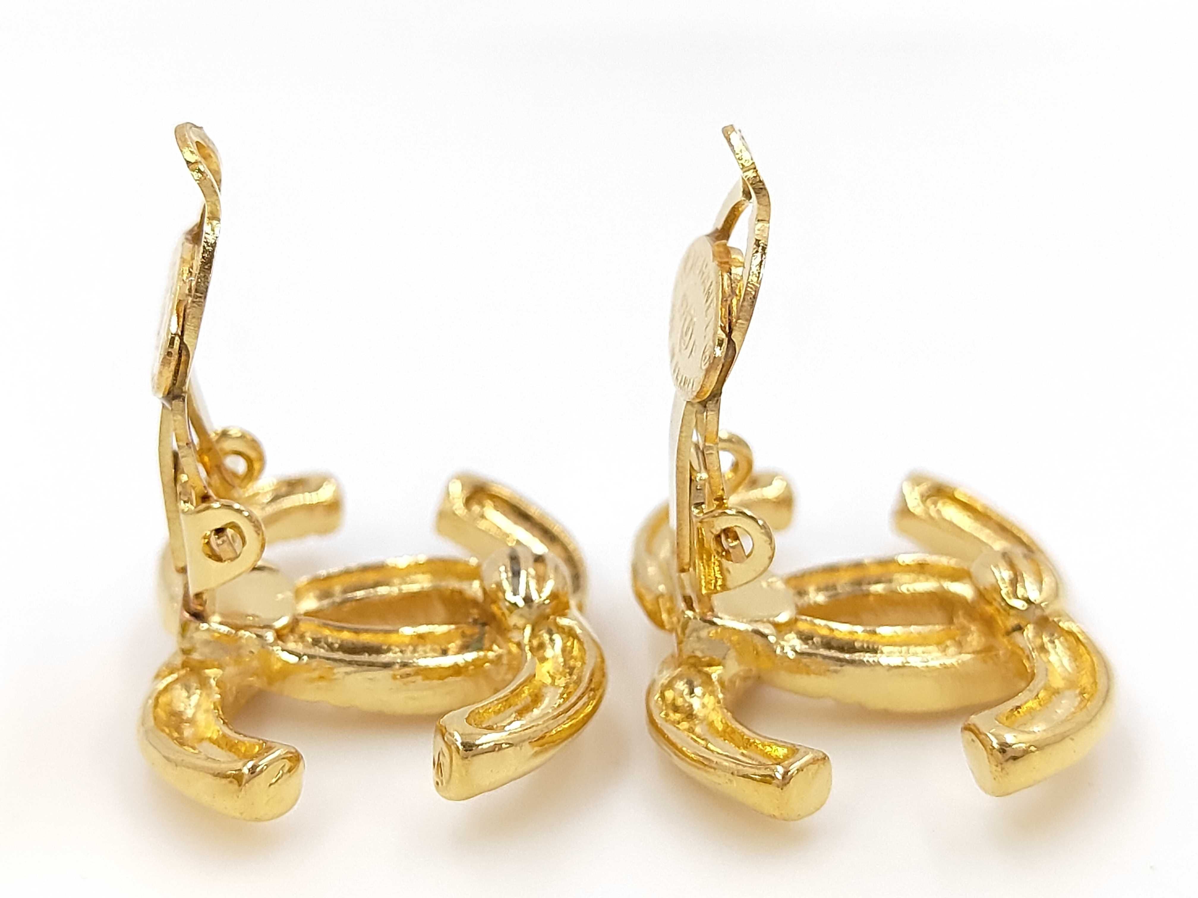 Coco Mark Earrings, Gold, 93P — view 4