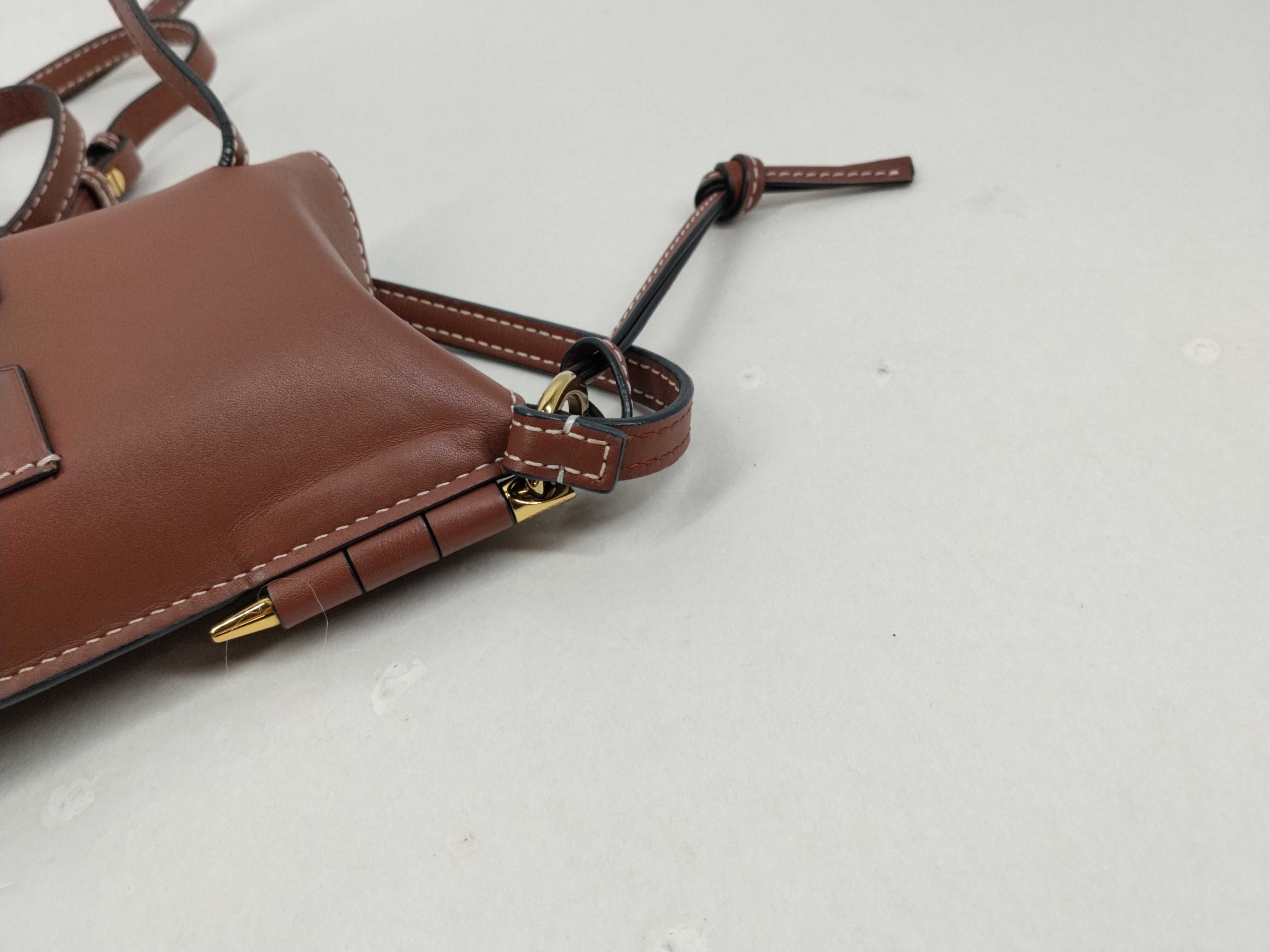 Gate Pocket Leather Shoulder Bag, Brown — view 5