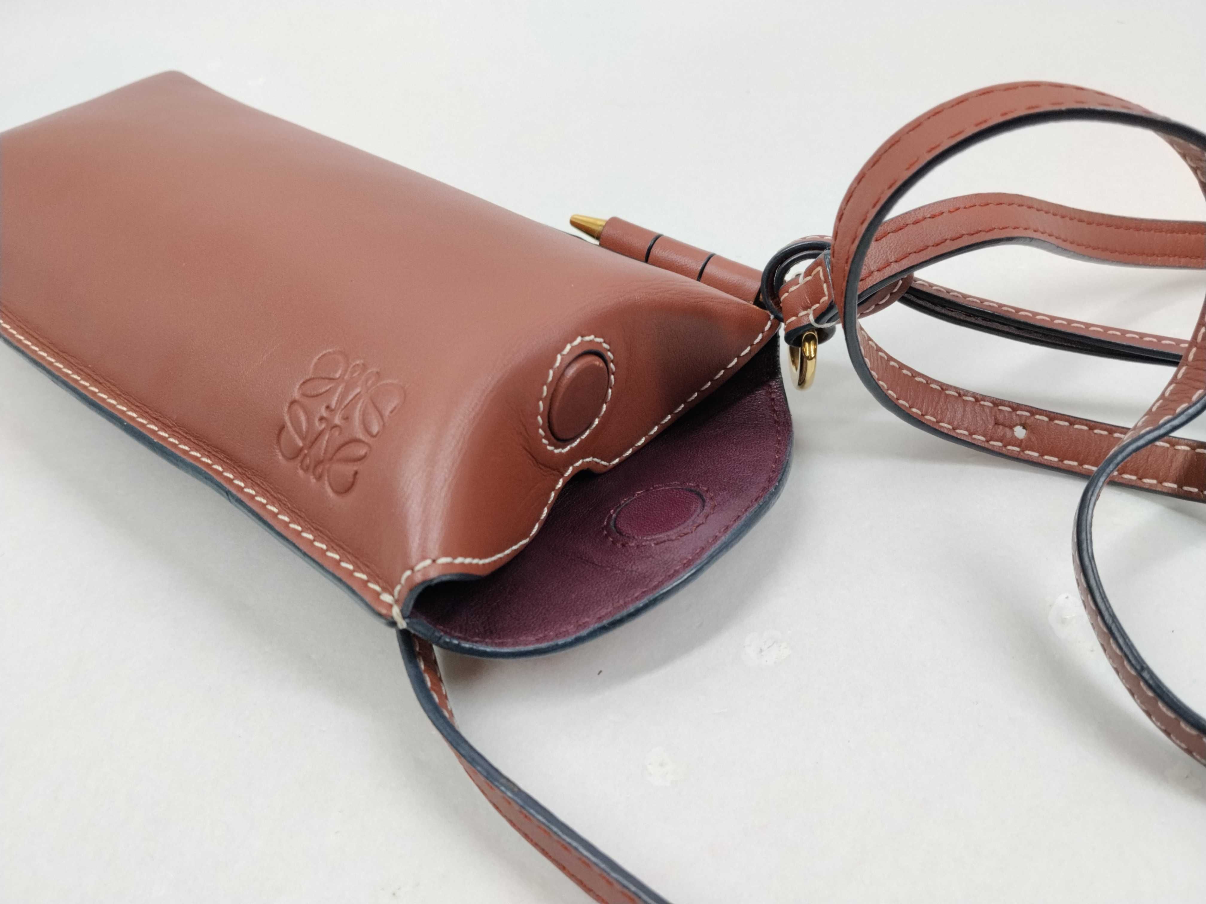 Gate Pocket Leather Shoulder Bag, Brown — view 8