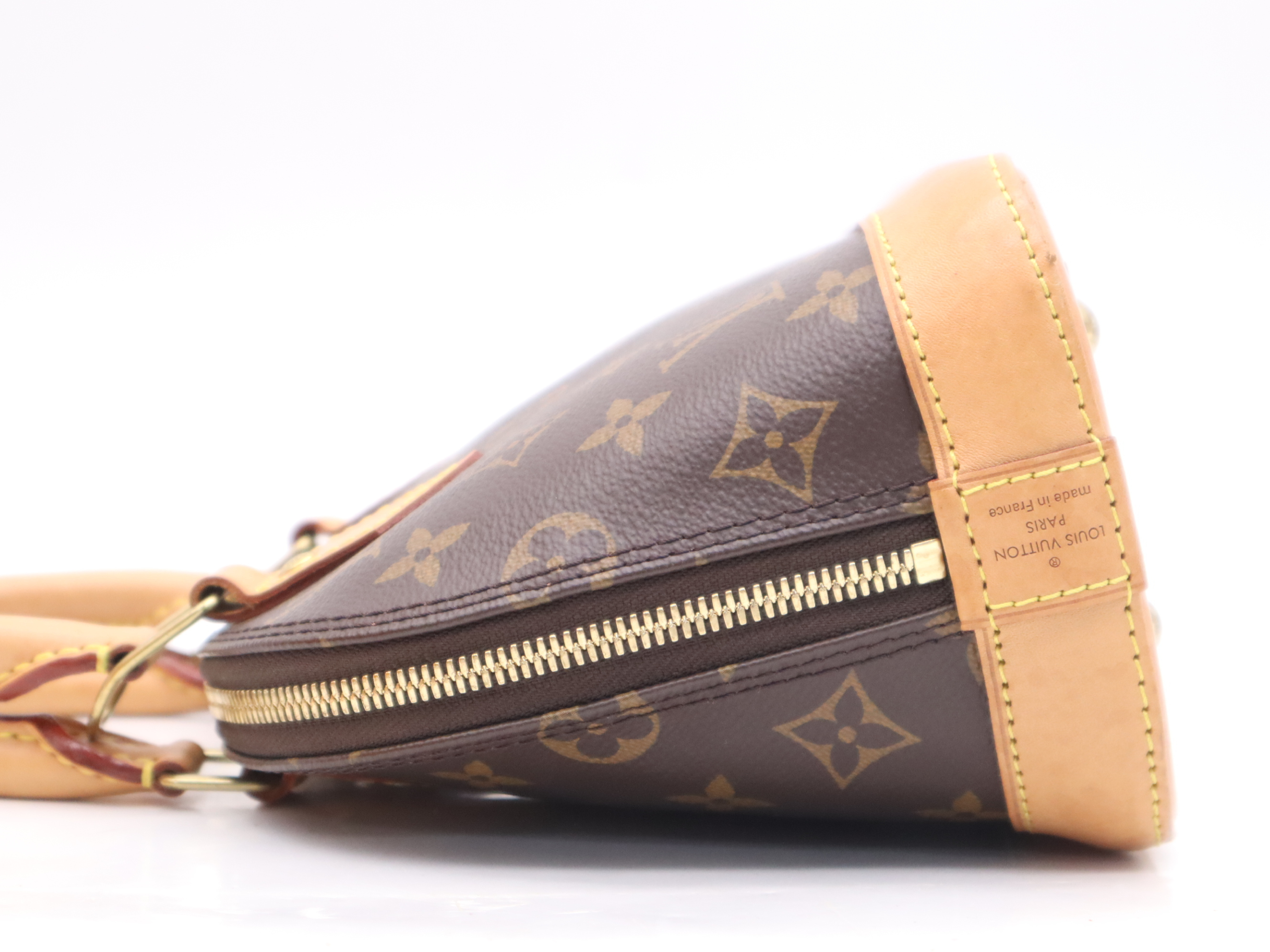 Alma BB handbag with shoulder strap, padlock, 2 keys, clochette, dust bag, small dust bag, and box. RFID verified. — view 3