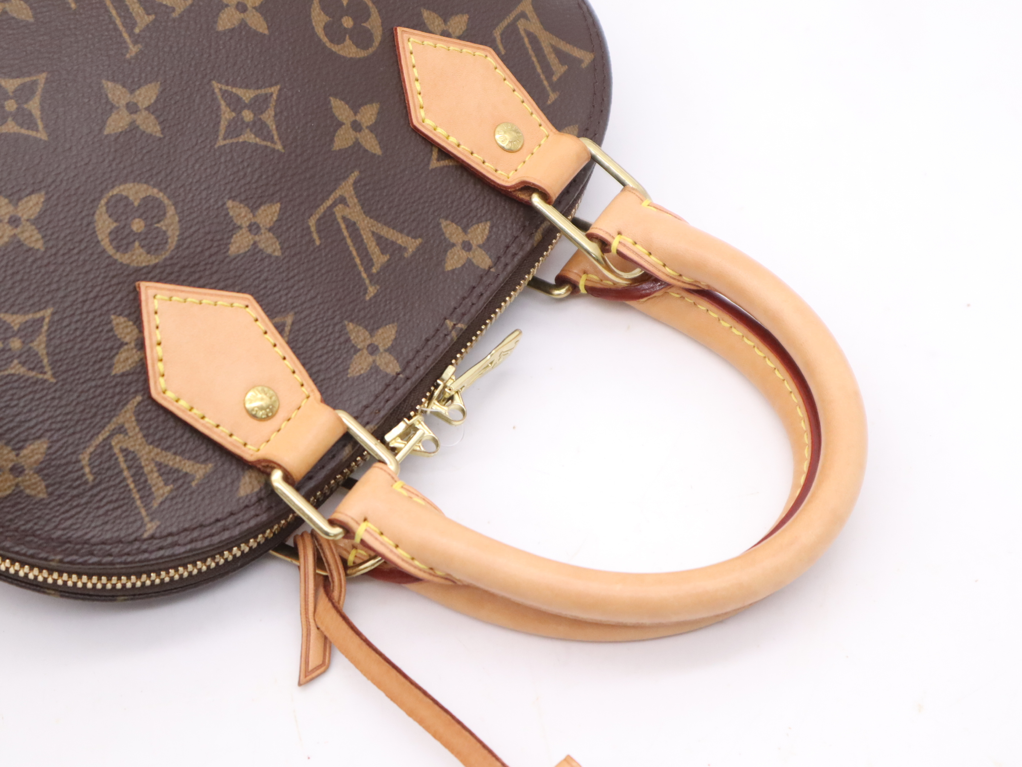 Alma BB handbag with shoulder strap, padlock, 2 keys, clochette, dust bag, small dust bag, and box. RFID verified. — view 6