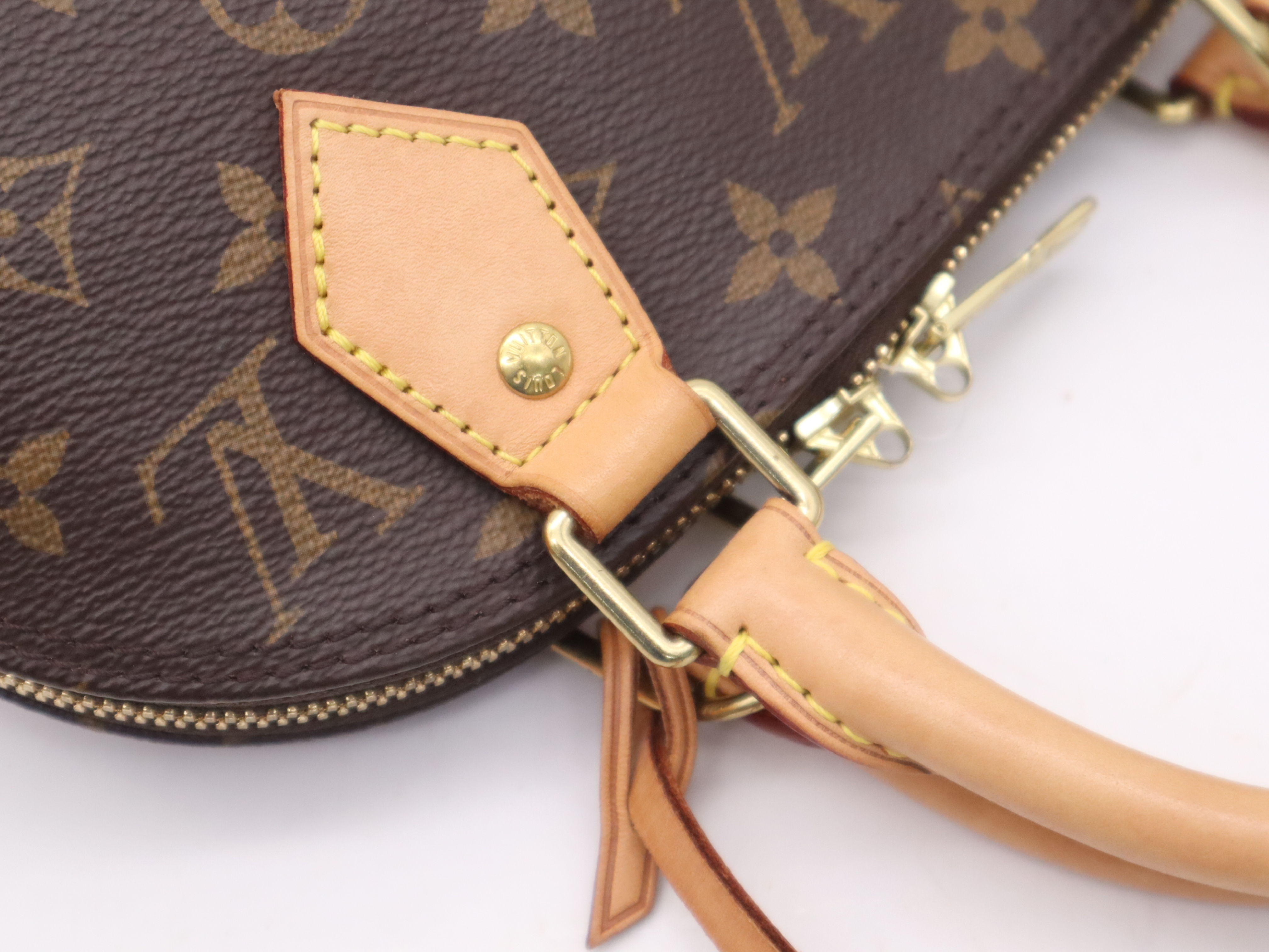 Alma BB handbag with shoulder strap, padlock, 2 keys, clochette, dust bag, small dust bag, and box. RFID verified. — view 7