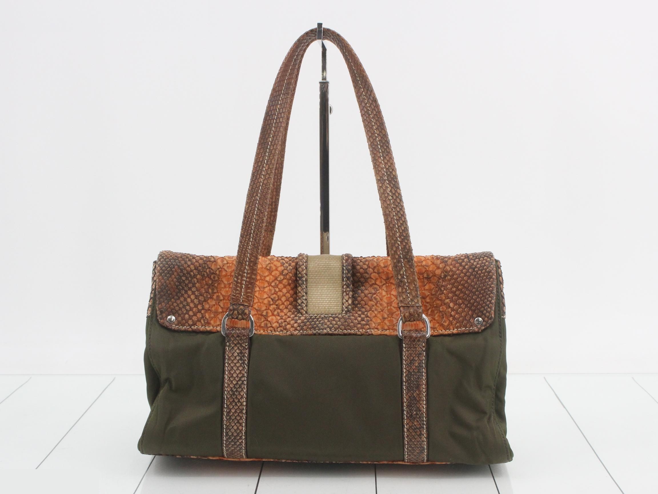 BR2436 Python Leather Shoulder Bag — view 2