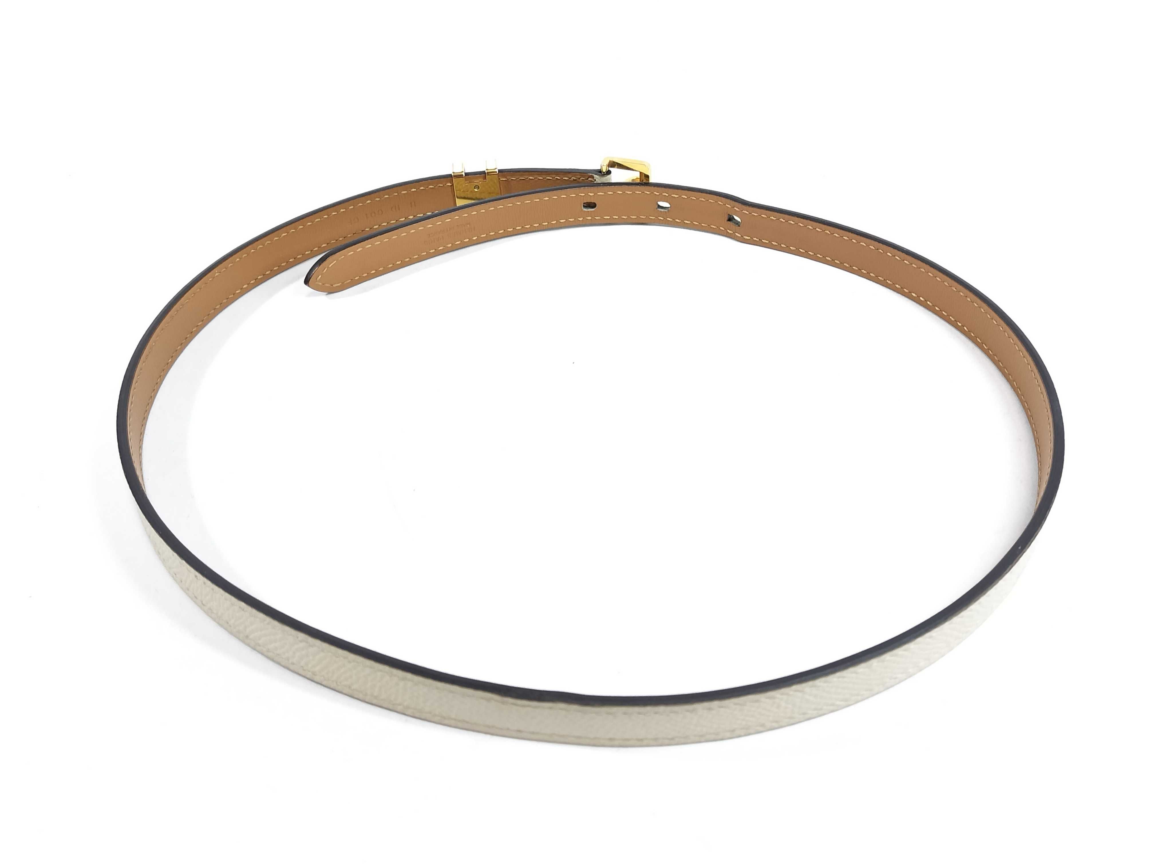 Leather Belt Pop H 70 White — view 4