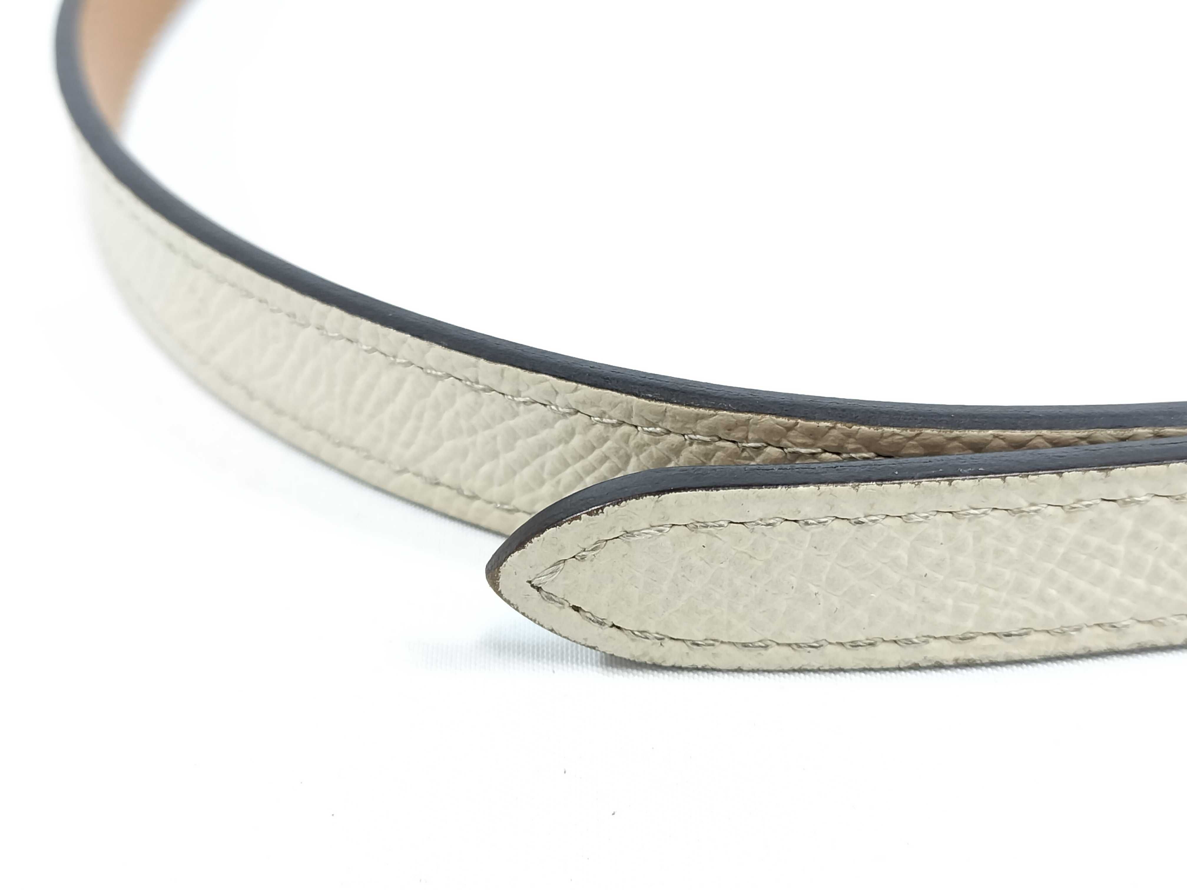 Leather Belt Pop H 70 White — view 9