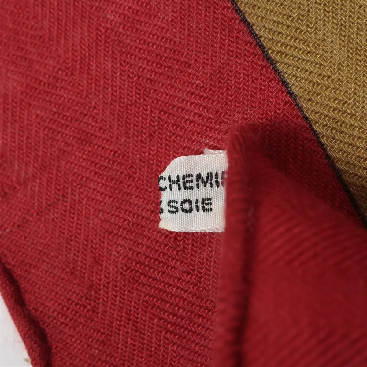Carre 90 Cheval Turc (Turkish Horse) scarf, cashmere x silk. Some wear, snags, — view 8