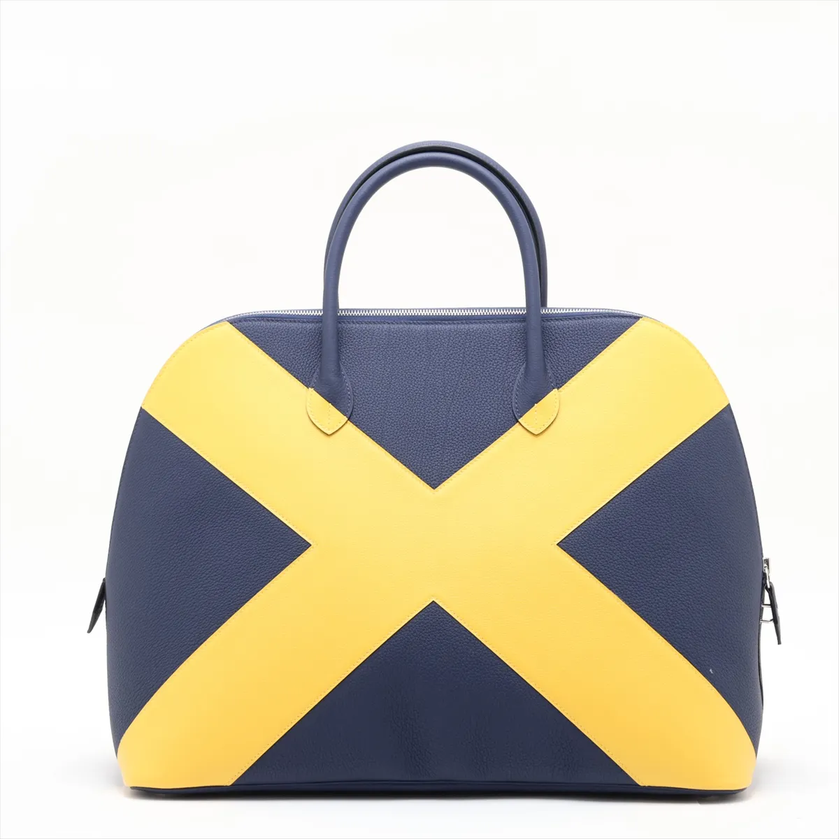 [Individually packaged] Hermes Bolide 1923 45 Casaque Togo x Evercolor Blue Saphir x Jaune Naple Silver Hardware B: 2023 — view 2