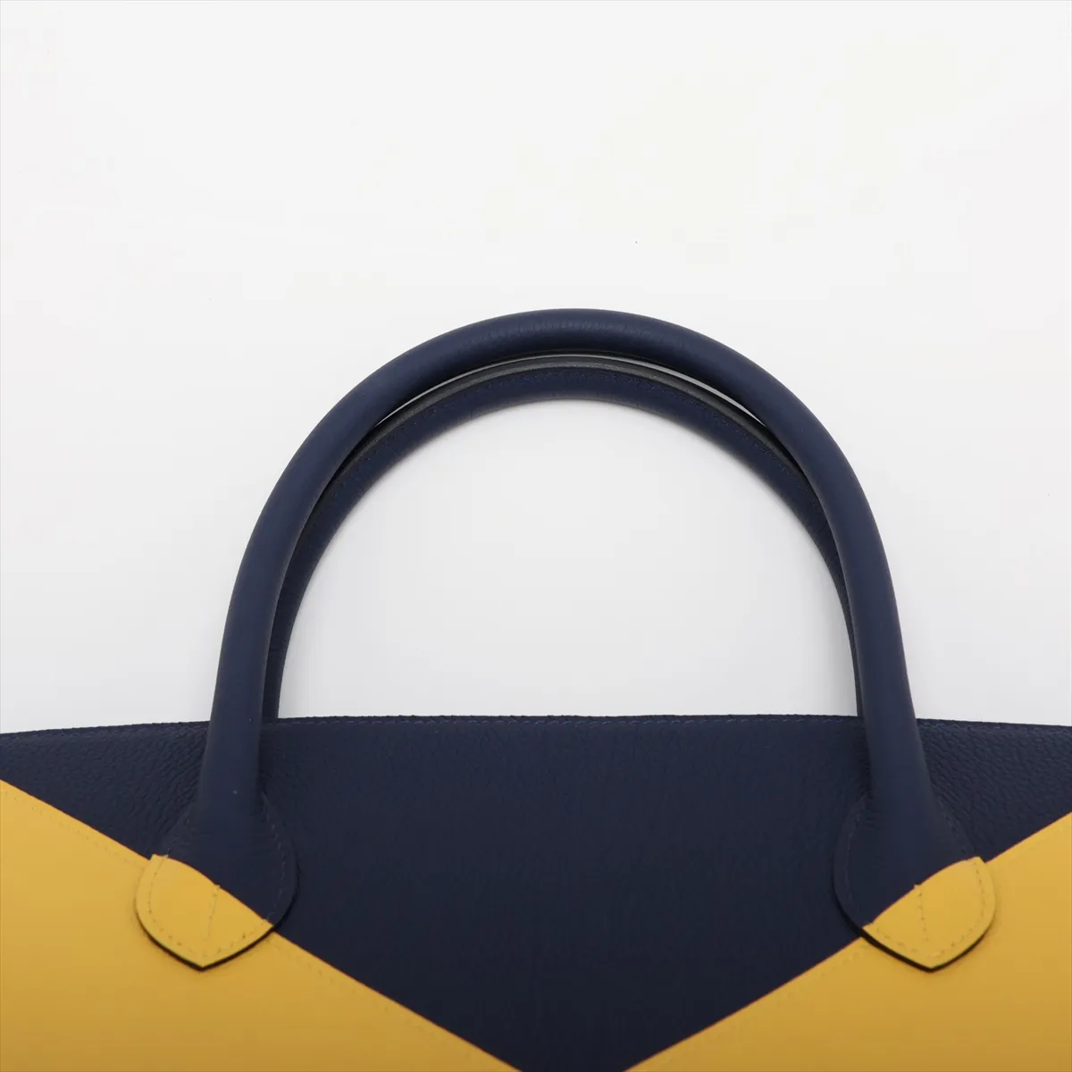 [Individually packaged] Hermes Bolide 1923 45 Casaque Togo x Evercolor Blue Saphir x Jaune Naple Silver Hardware B: 2023 — view 6