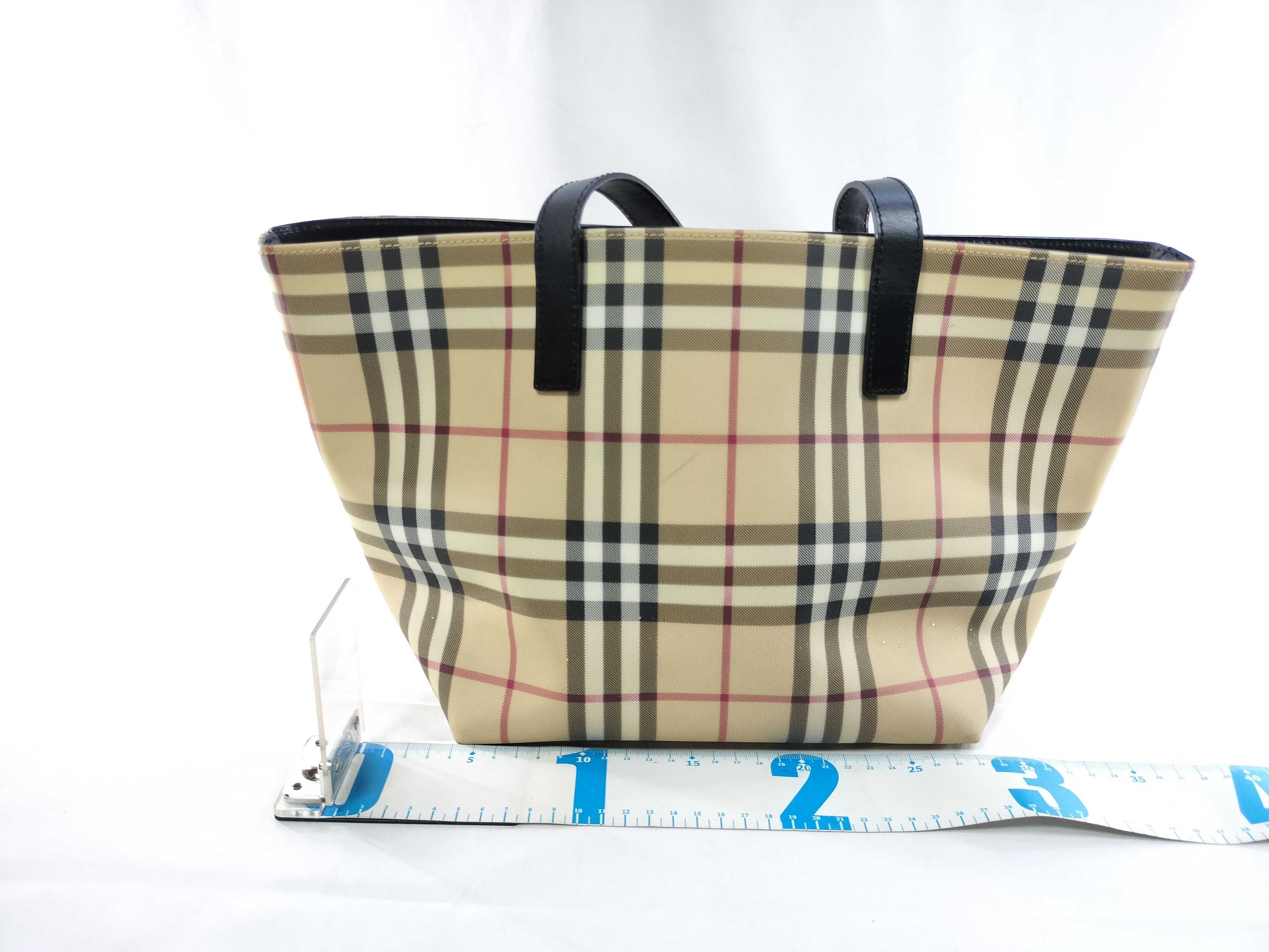 Nova Check PVC Tote Bag (Discoloration present) — view 2