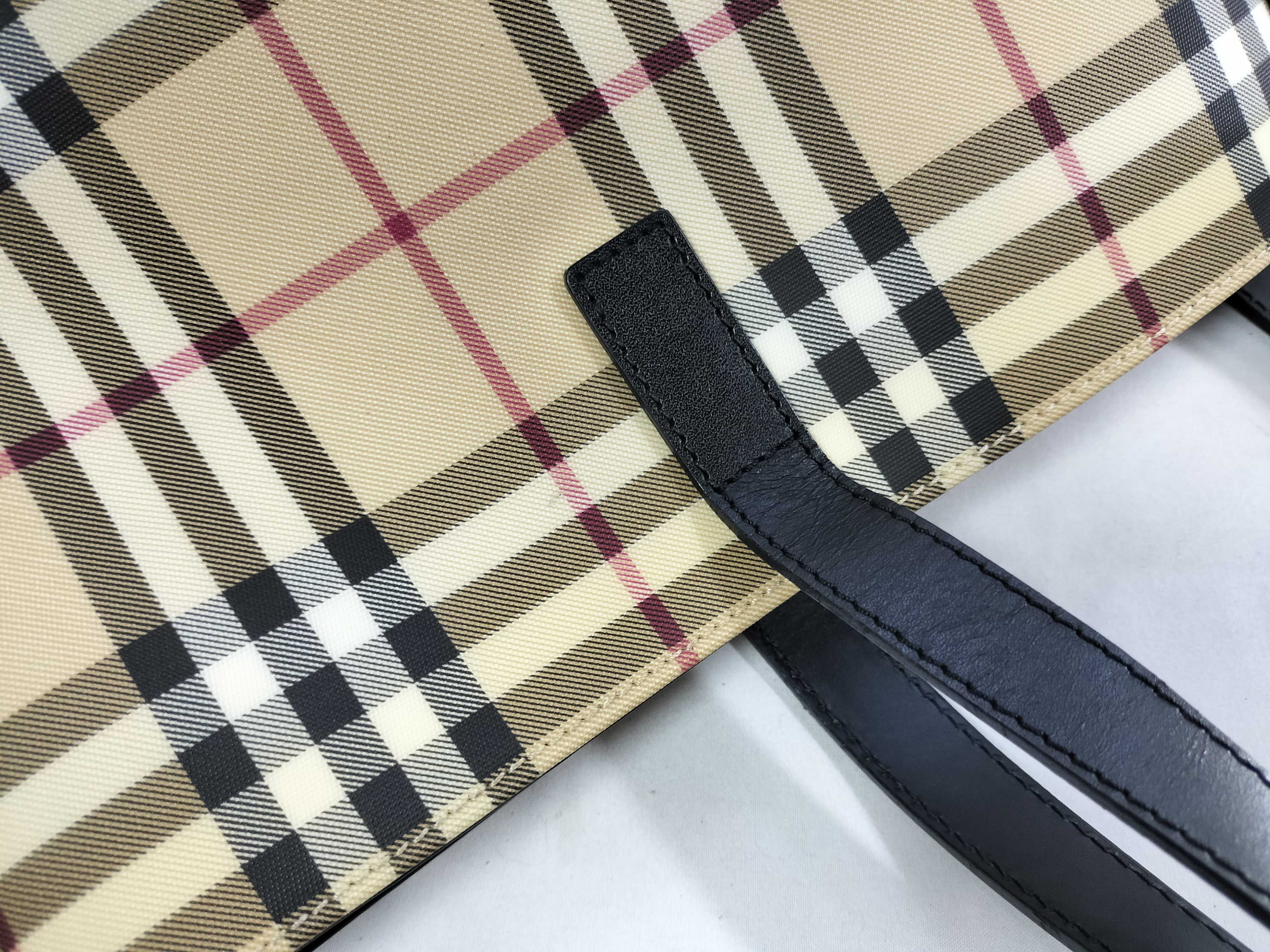 Nova Check PVC Tote Bag (Discoloration present) — view 5