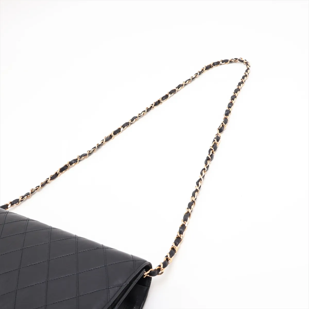 Bicolore Lambskin Chain Shoulder Bag, Black with Gold Hardware, 0643919 (Serial Number 0) — view 5