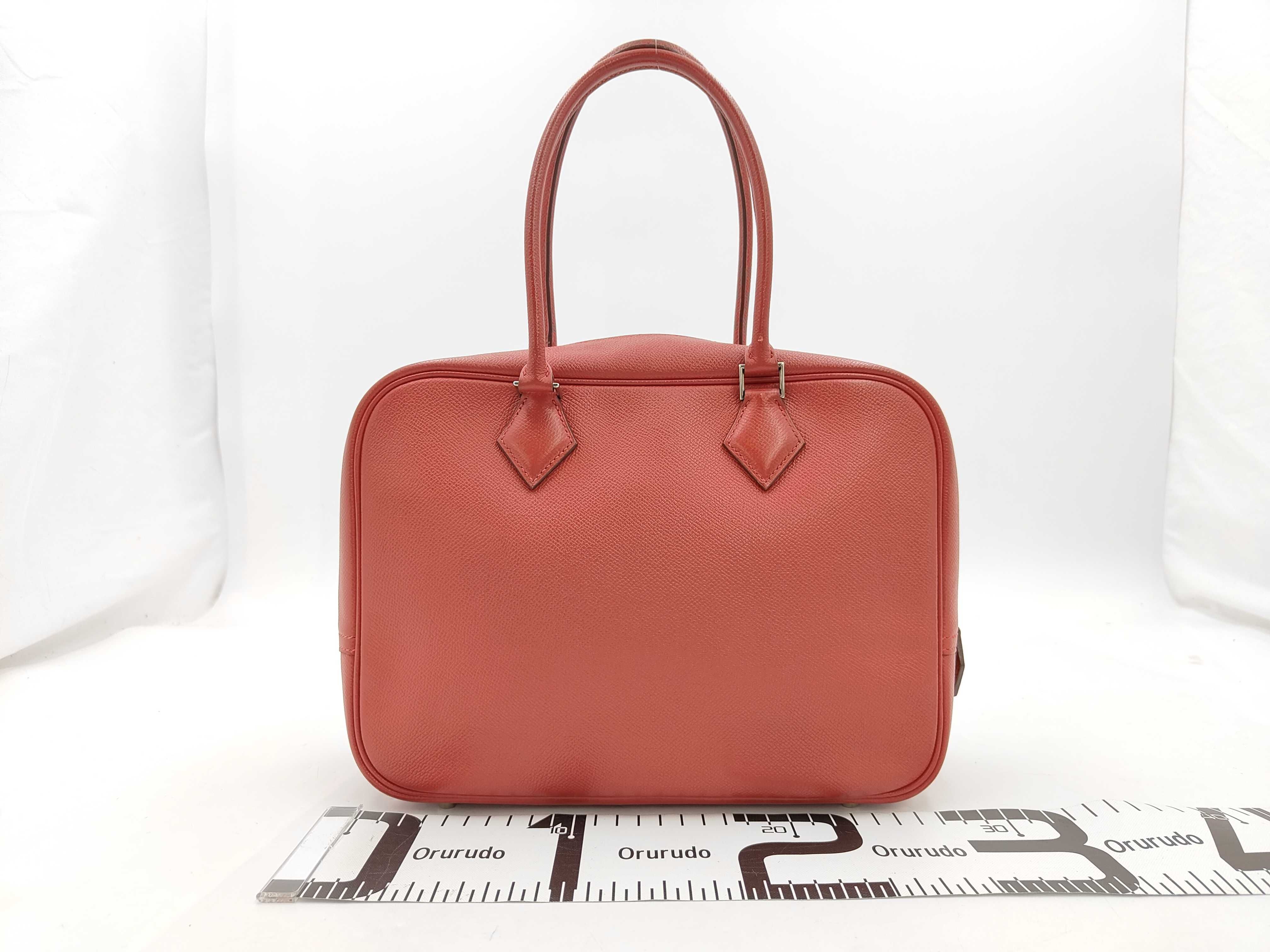 Plume 28 Courchevel Rouge Vif Handbag ( G stamp) — view 2