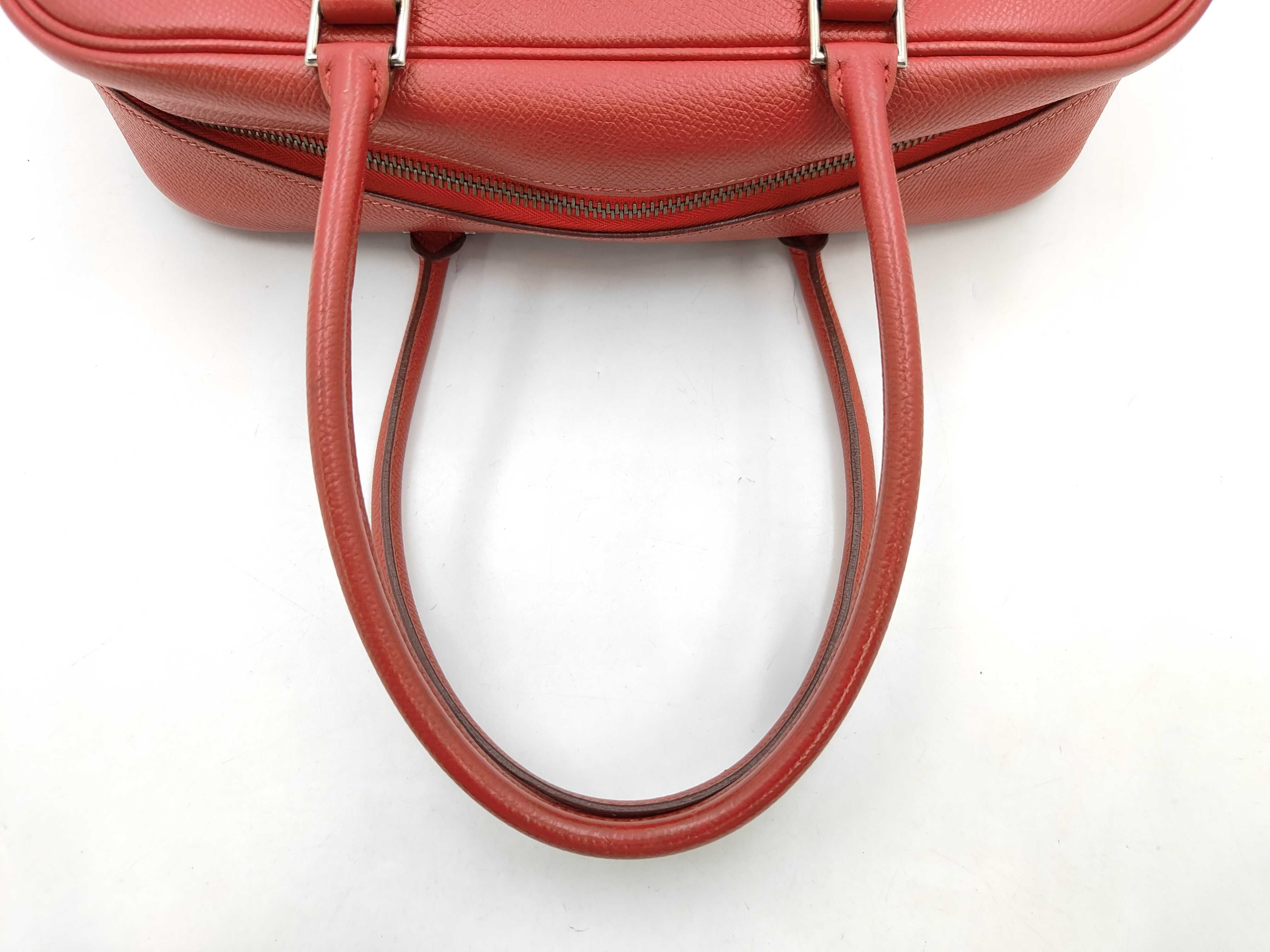 Plume 28 Courchevel Rouge Vif Handbag ( G stamp) — view 6