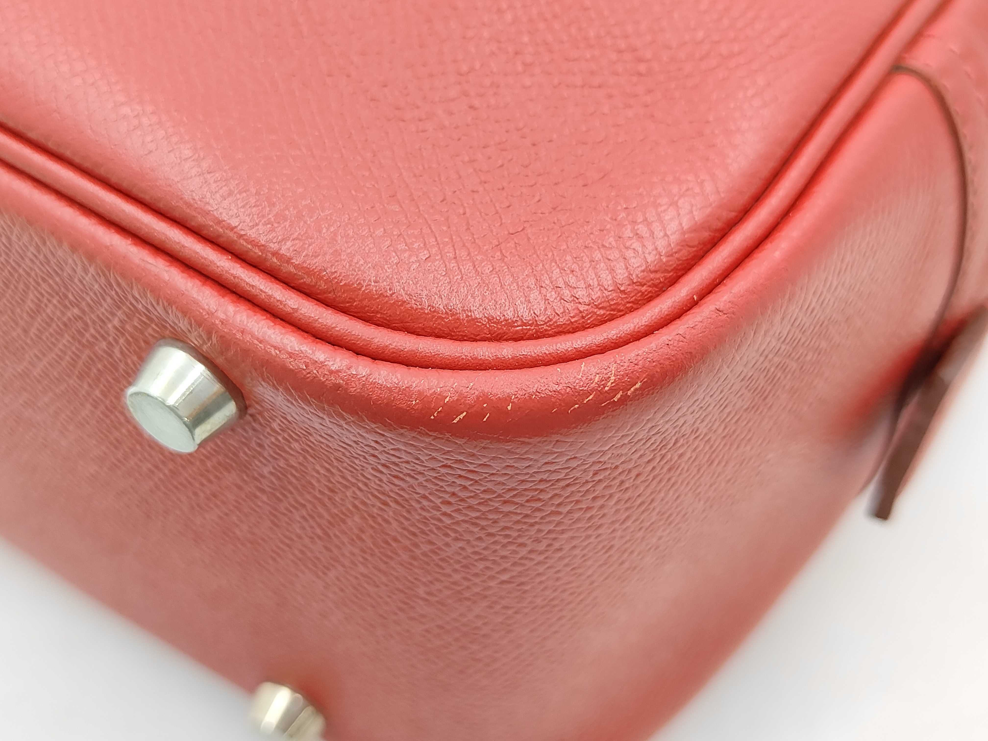 Plume 28 Courchevel Rouge Vif Handbag ( G stamp) — view 7
